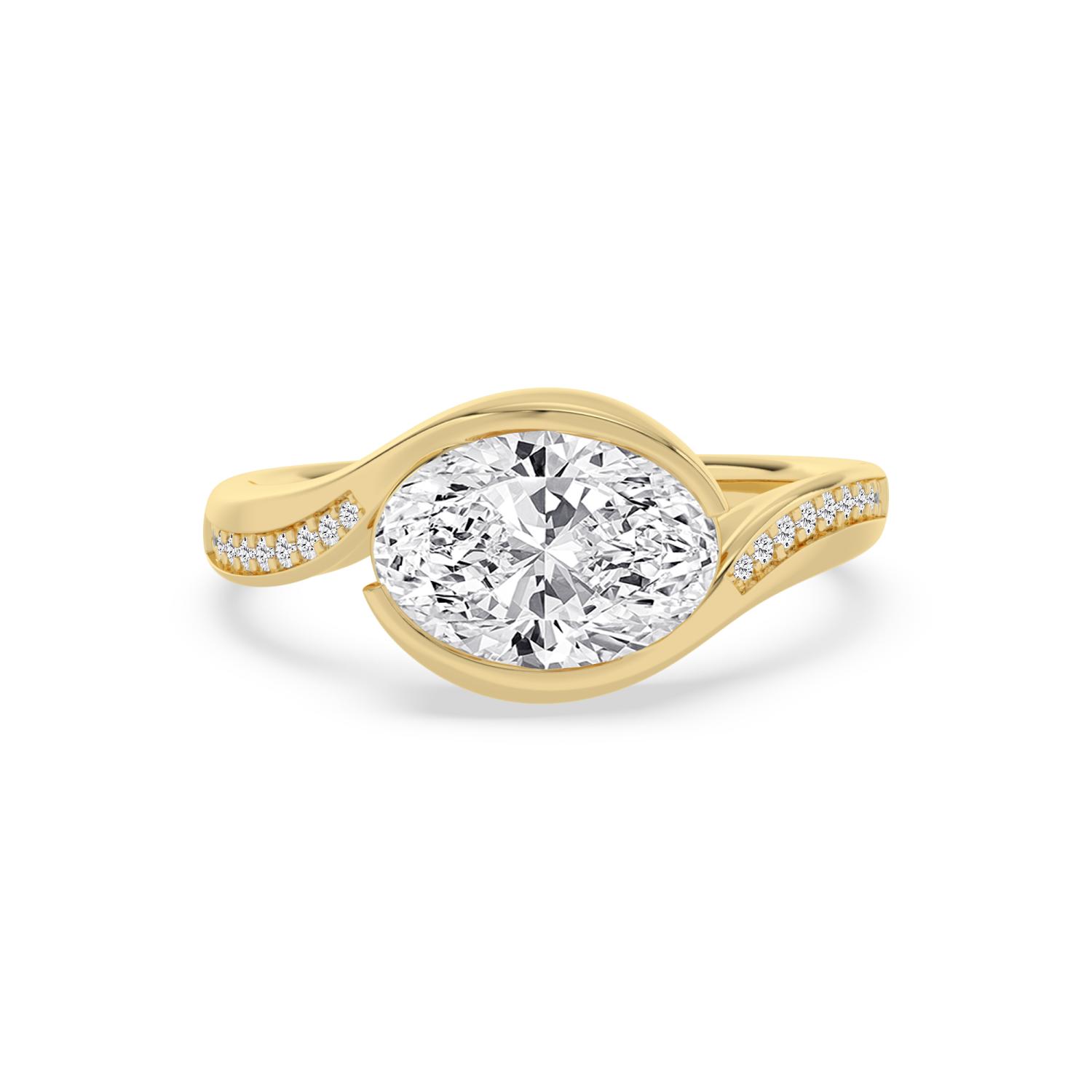 14K Yellow Gold Diamond Engagement Rings