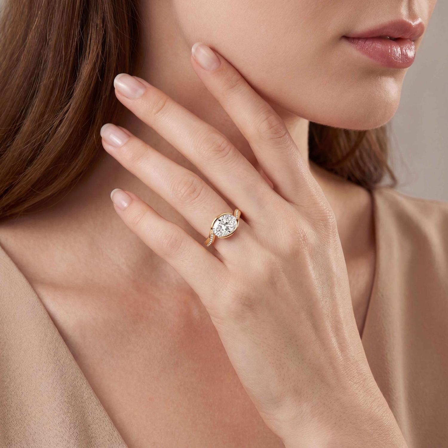 14K Yellow Gold Diamond Engagement Rings