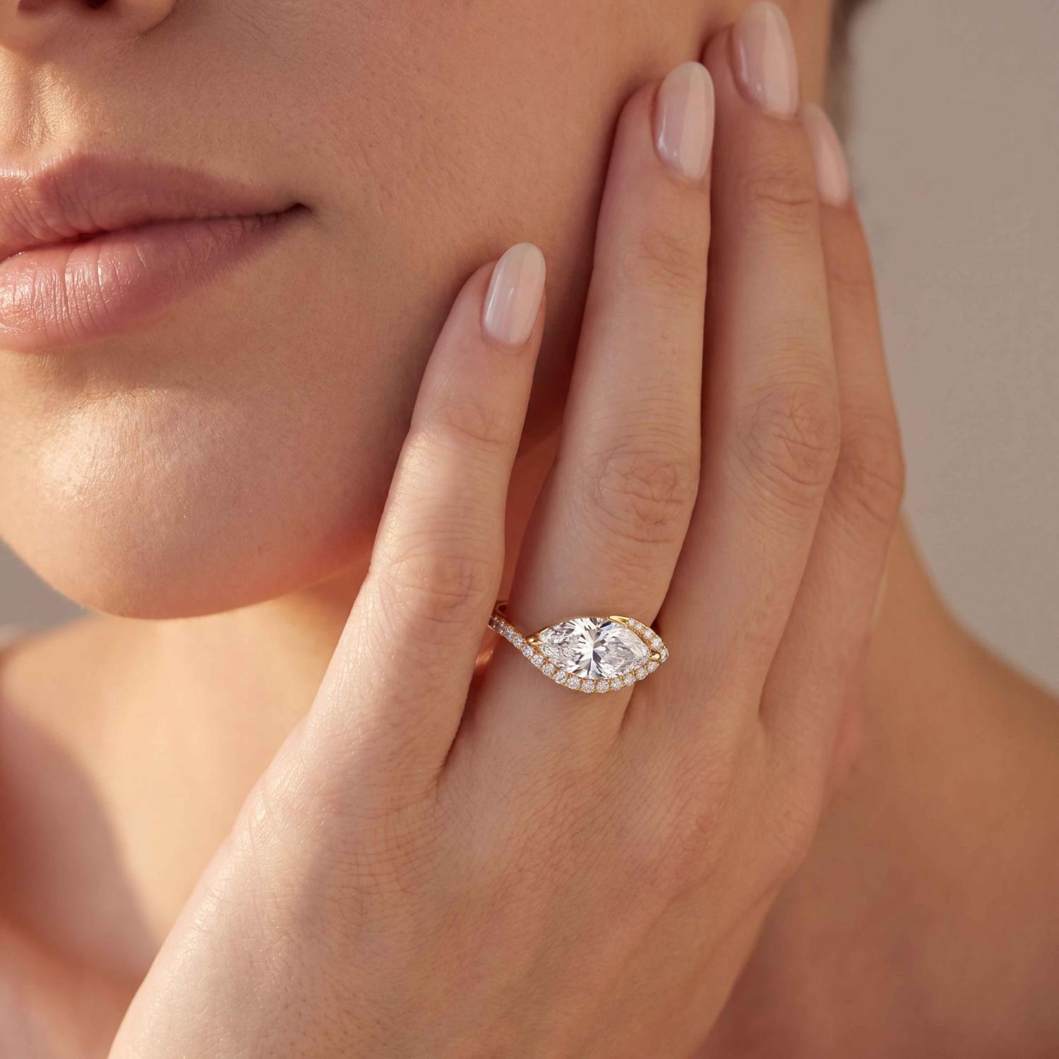 14K Yellow Gold Diamond Engagement Rings