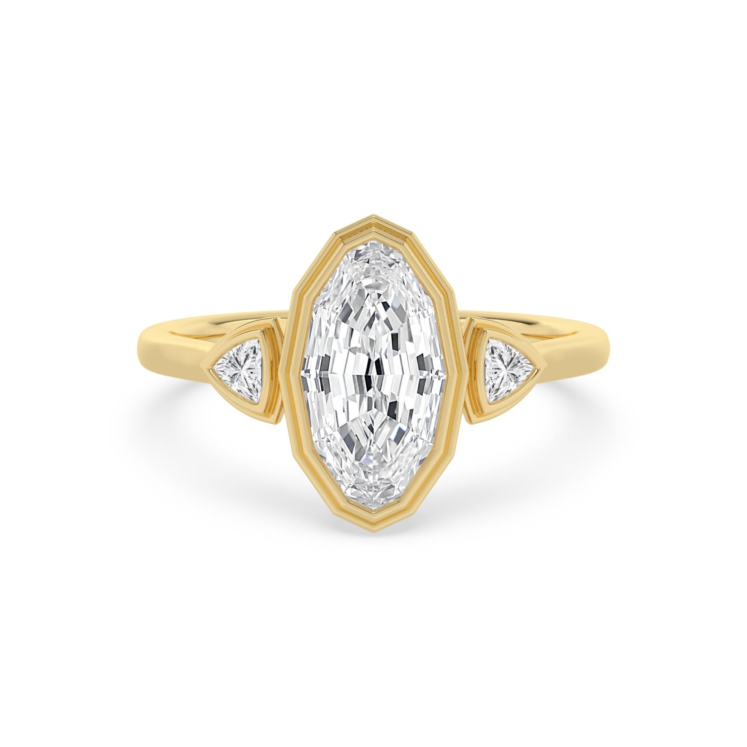 14K Yellow Gold Diamond Engagement Rings