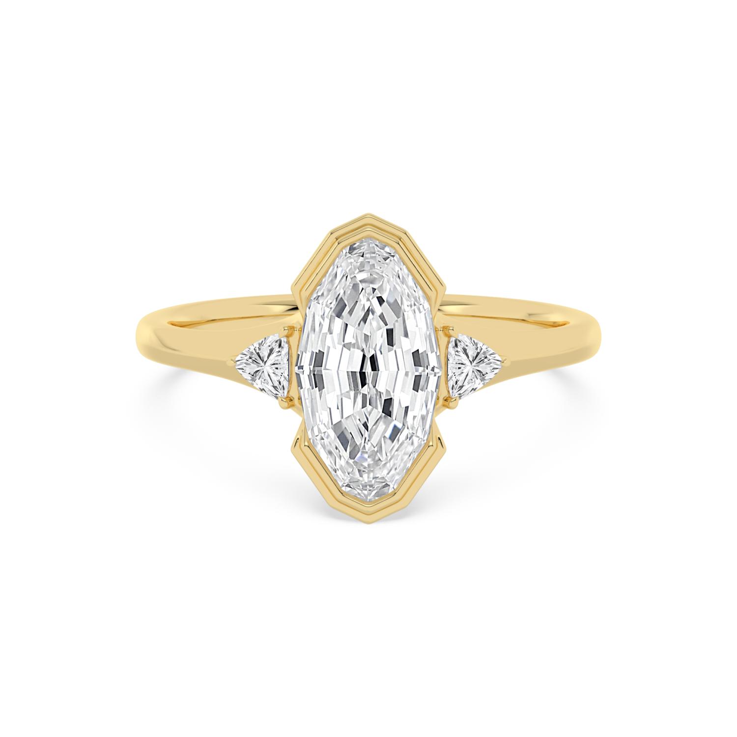 14K Yellow Gold Diamond Engagement Rings