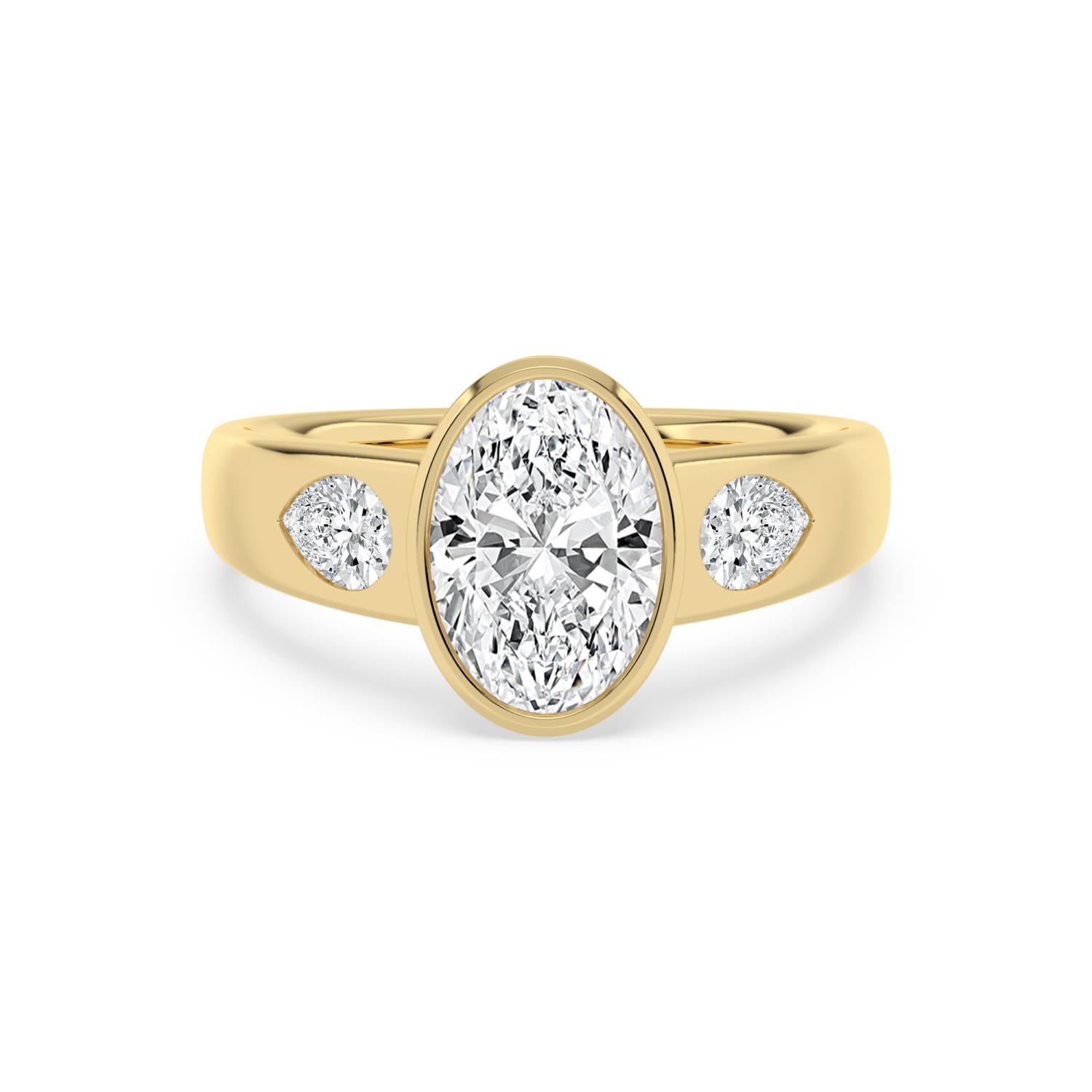 14K Yellow Gold Diamond Engagement Rings
