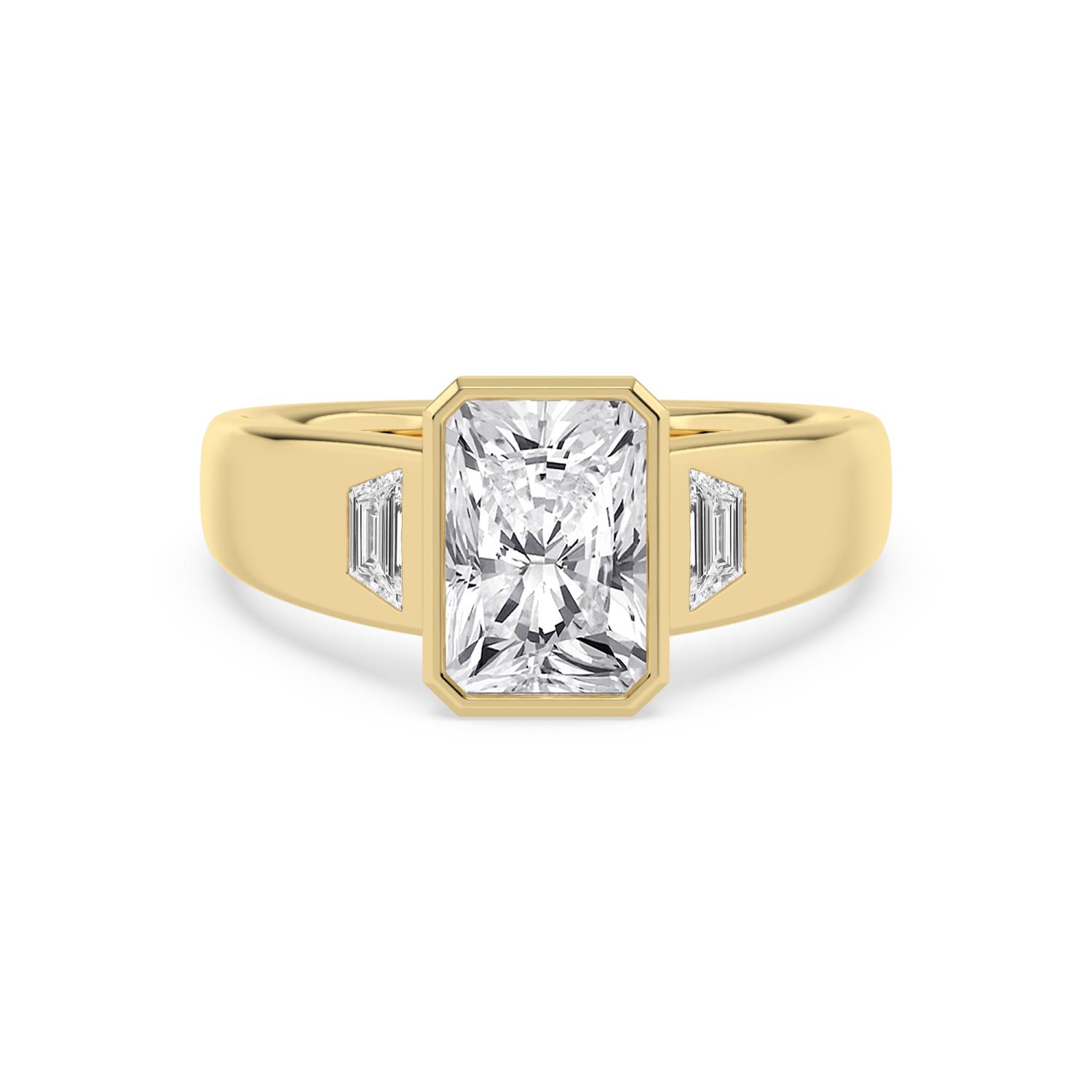 14K Yellow Gold Diamond Engagement Rings