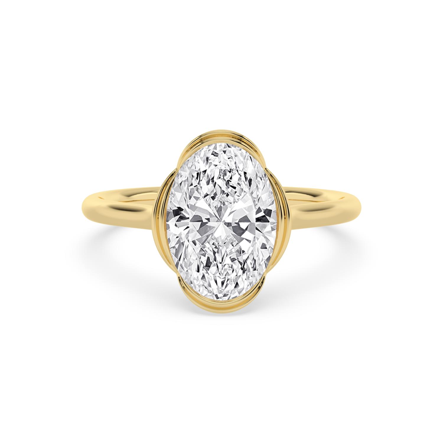 14K Yellow Gold Diamond Engagement Rings