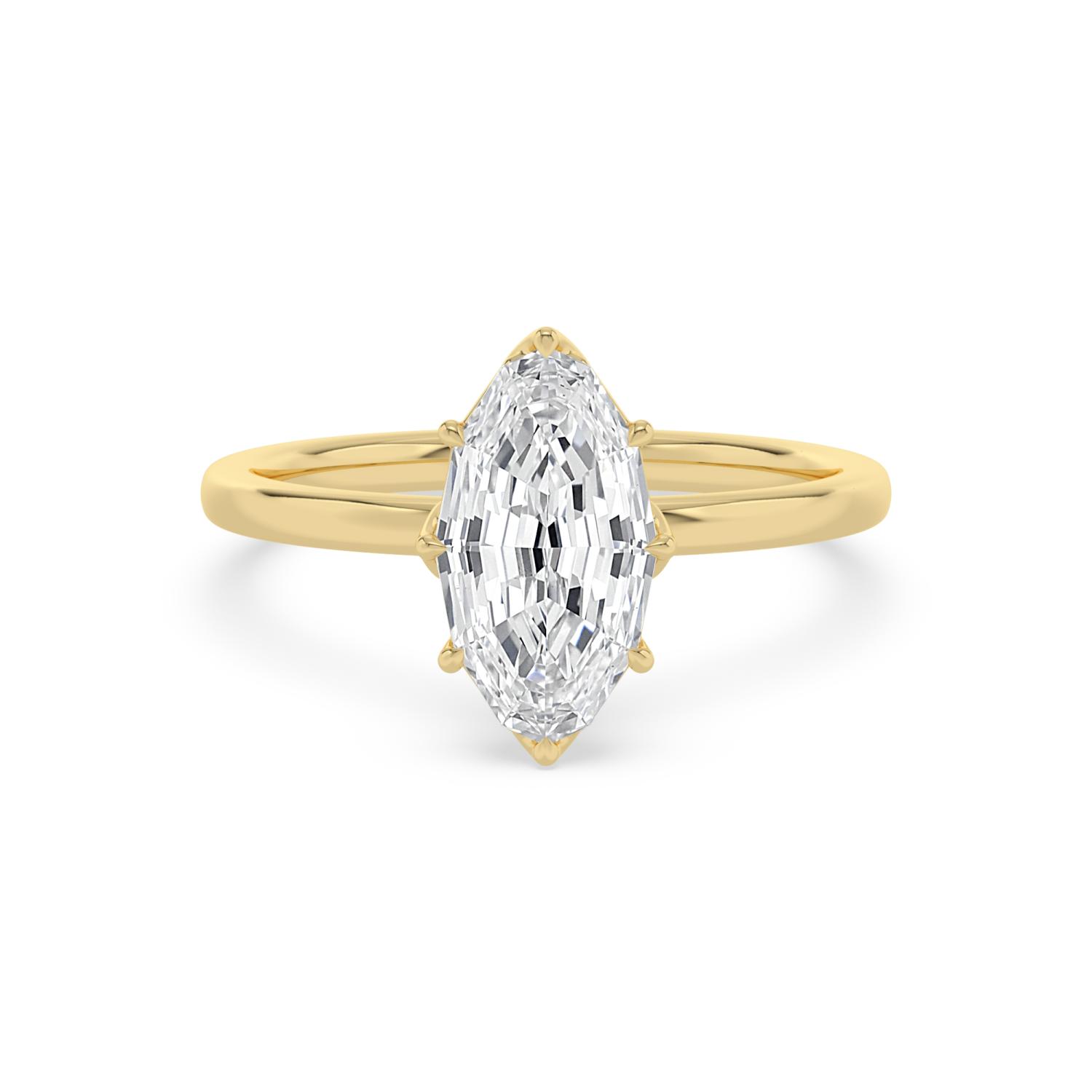 14K Yellow Gold Diamond Engagement Rings