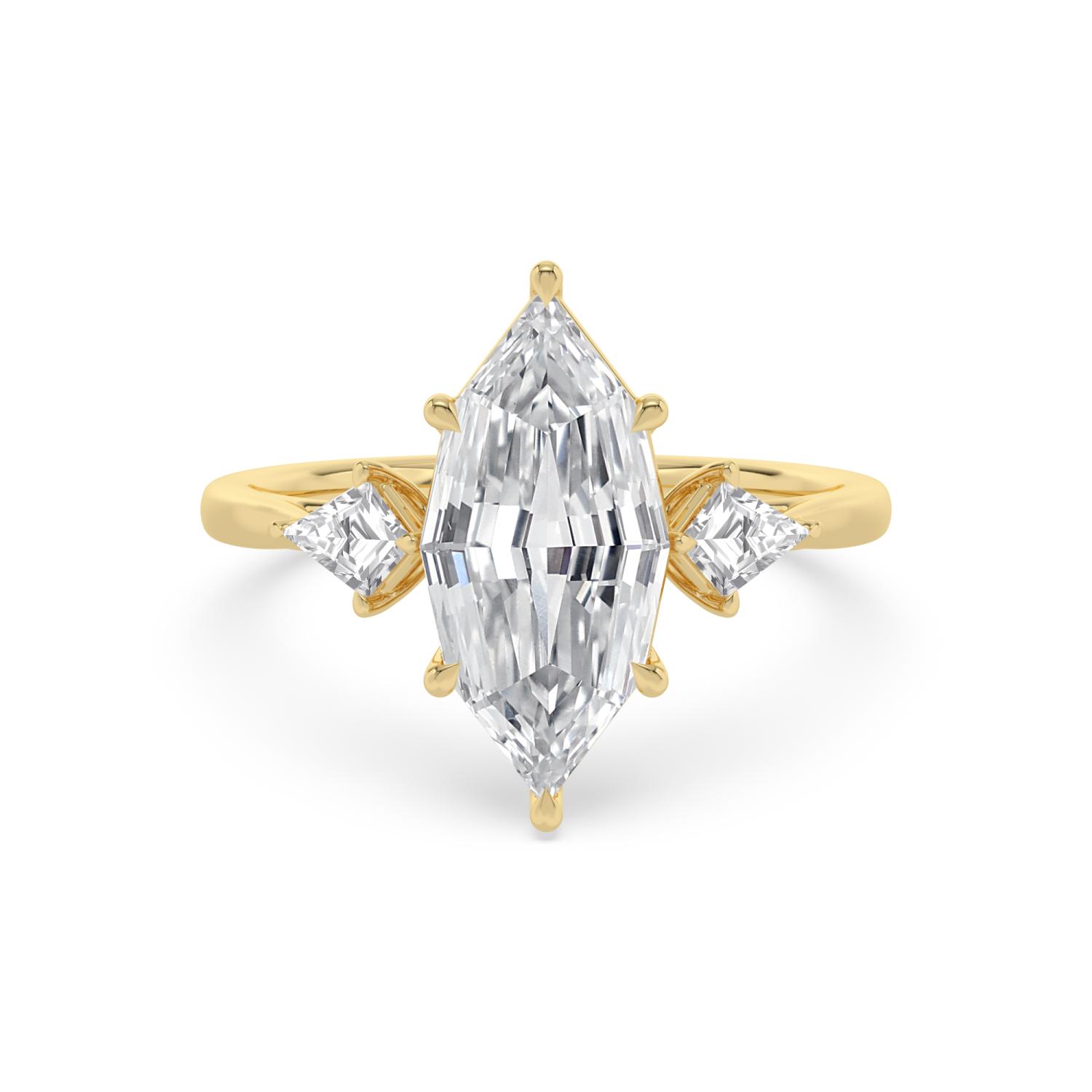 14K Yellow Gold Diamond Engagement Rings