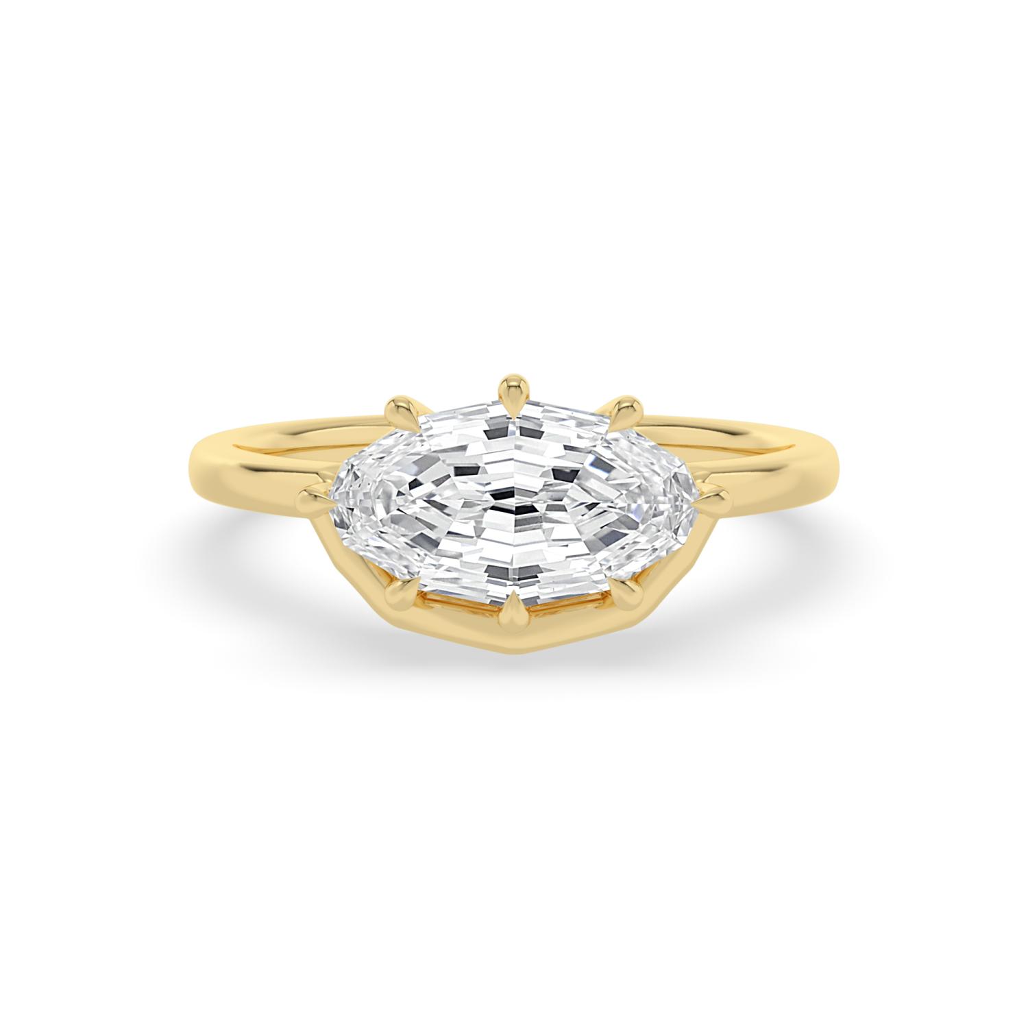 14K Yellow Gold Diamond Engagement Rings