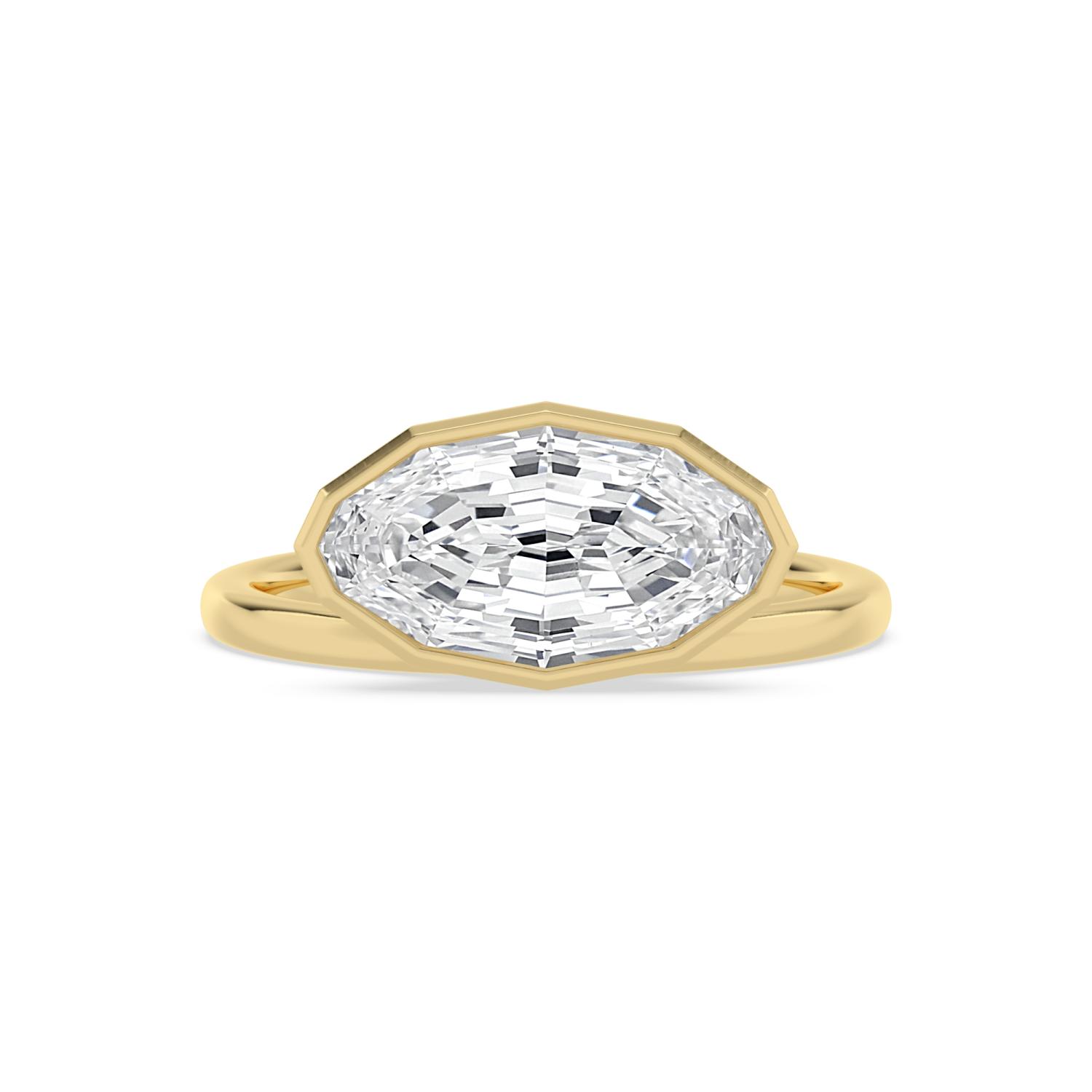 14K Yellow Gold Diamond Engagement Rings