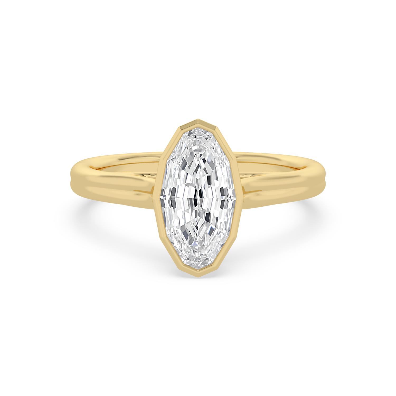 14K Yellow Gold Diamond Engagement Rings