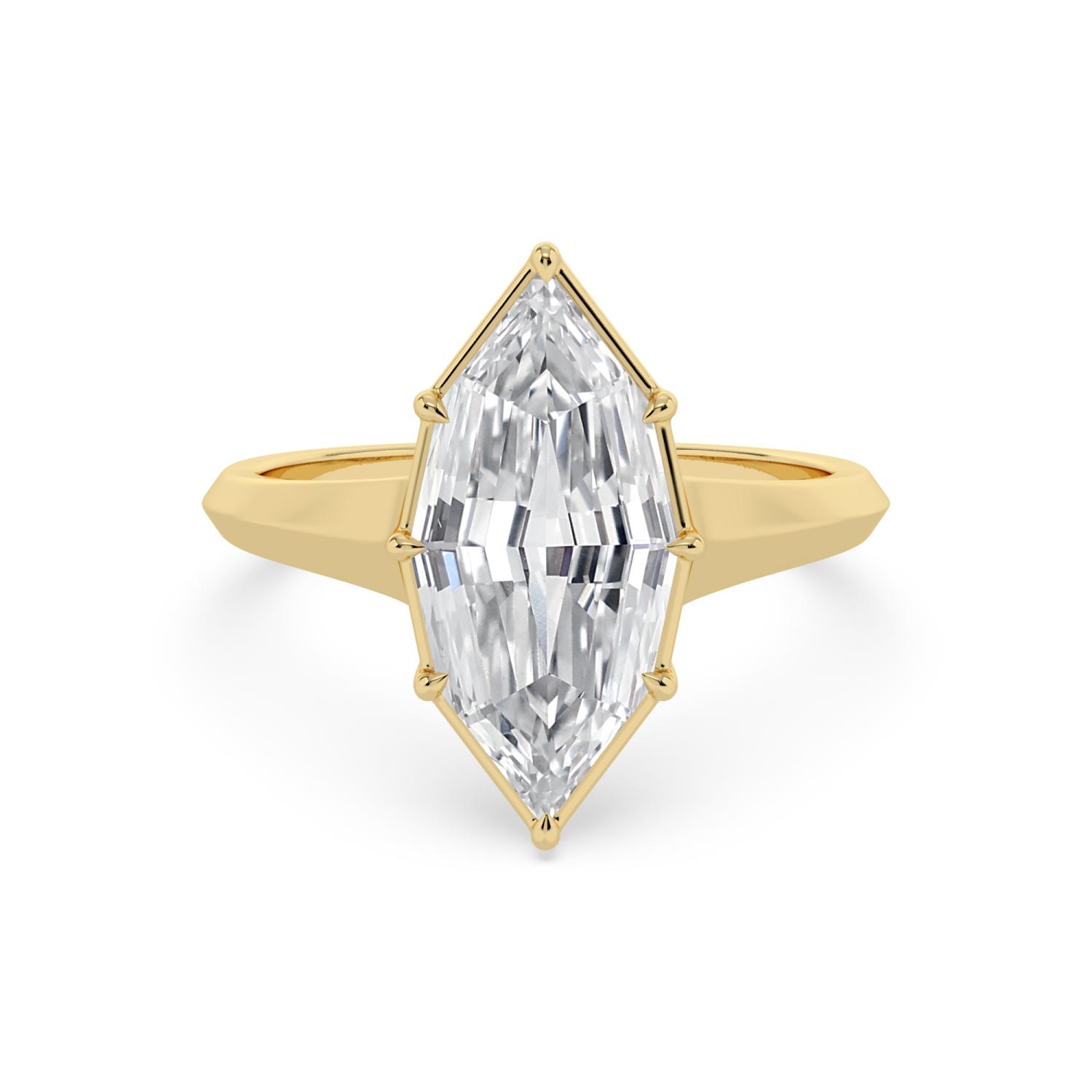 14K Yellow Gold Diamond Engagement Rings