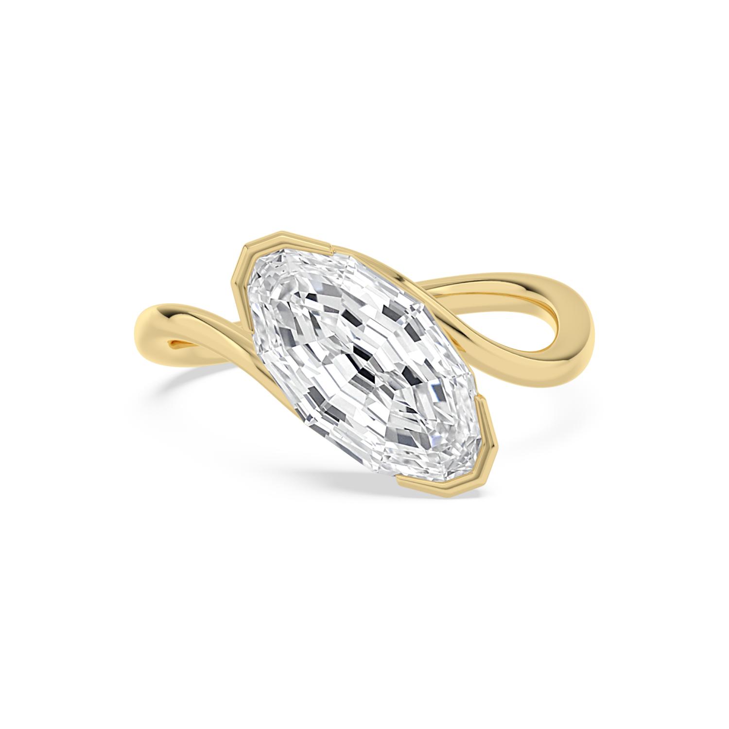 14K Yellow Gold Diamond Engagement Rings
