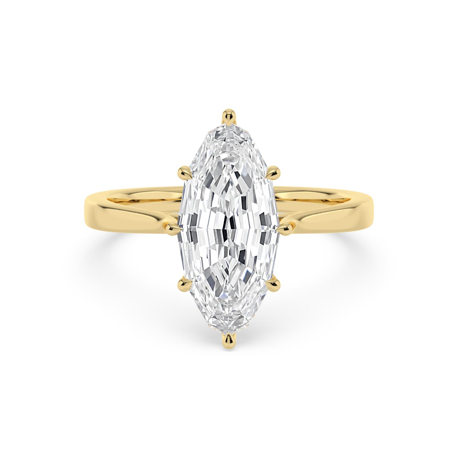 14K Yellow Gold Diamond Engagement Rings