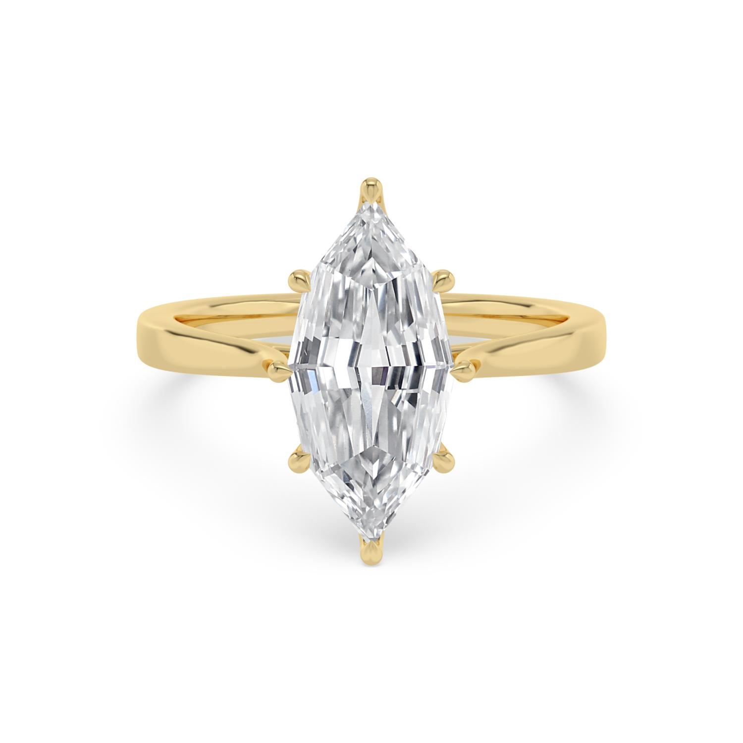 14K Yellow Gold Diamond Engagement Rings