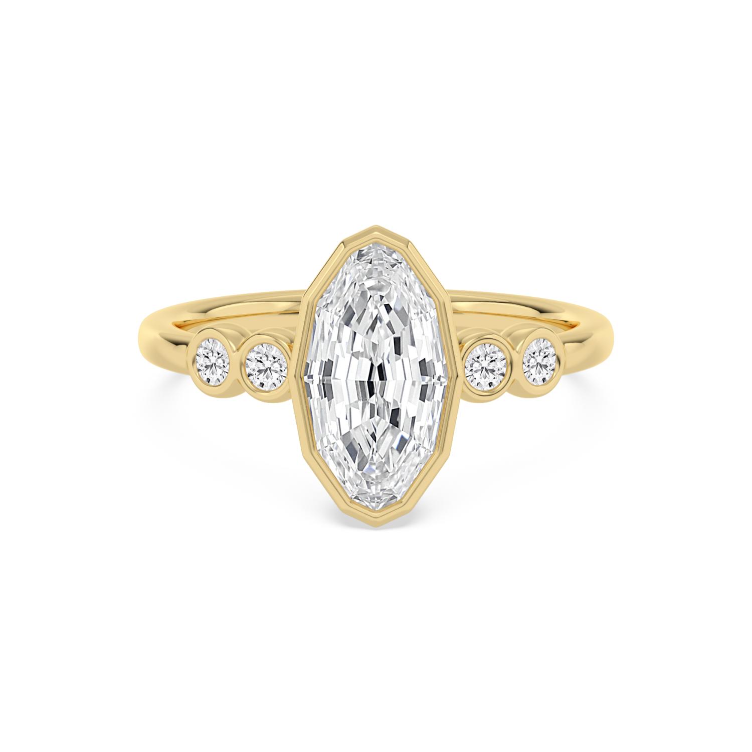 14K Yellow Gold Diamond Engagement Rings