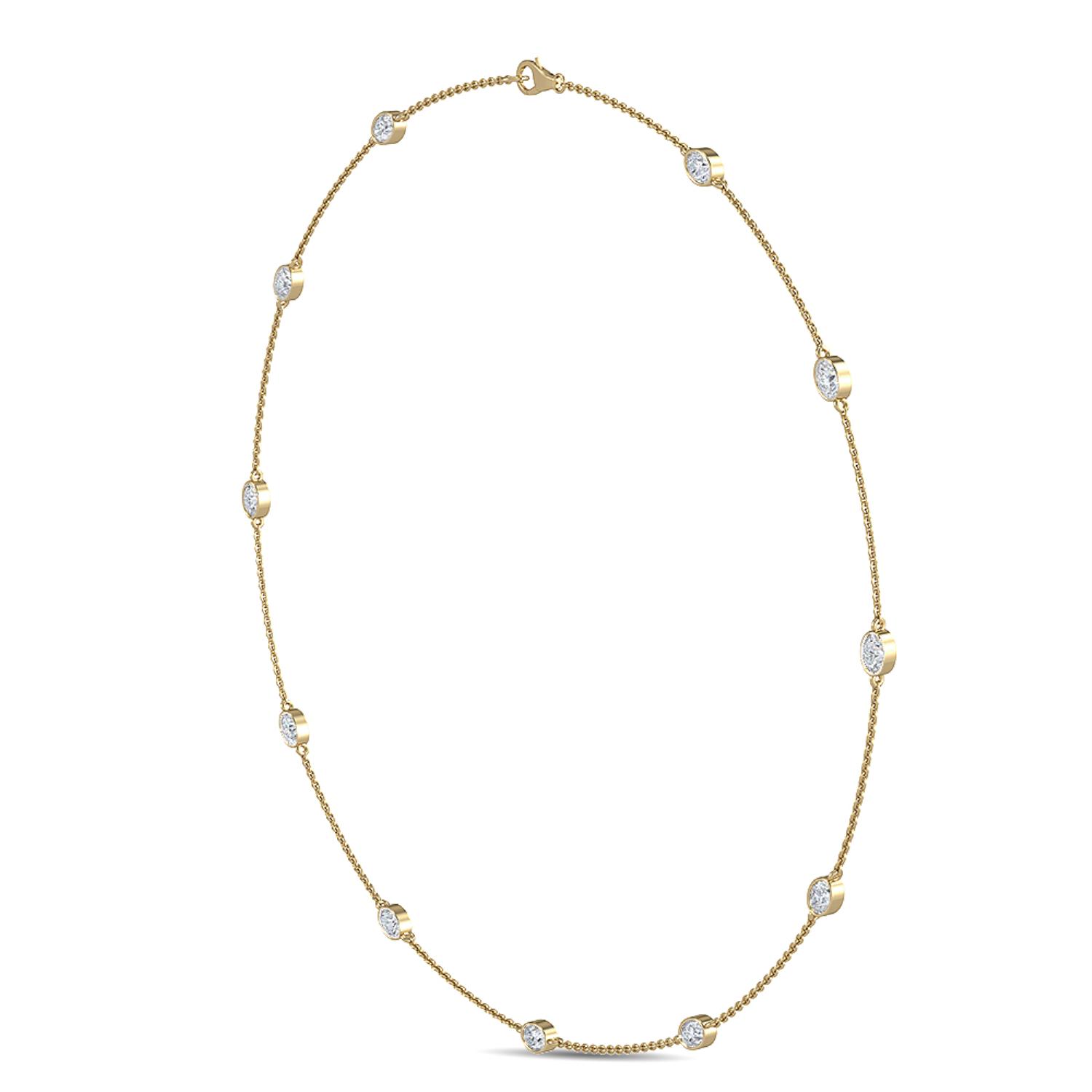 14K Yellow Gold Diamond Necklace