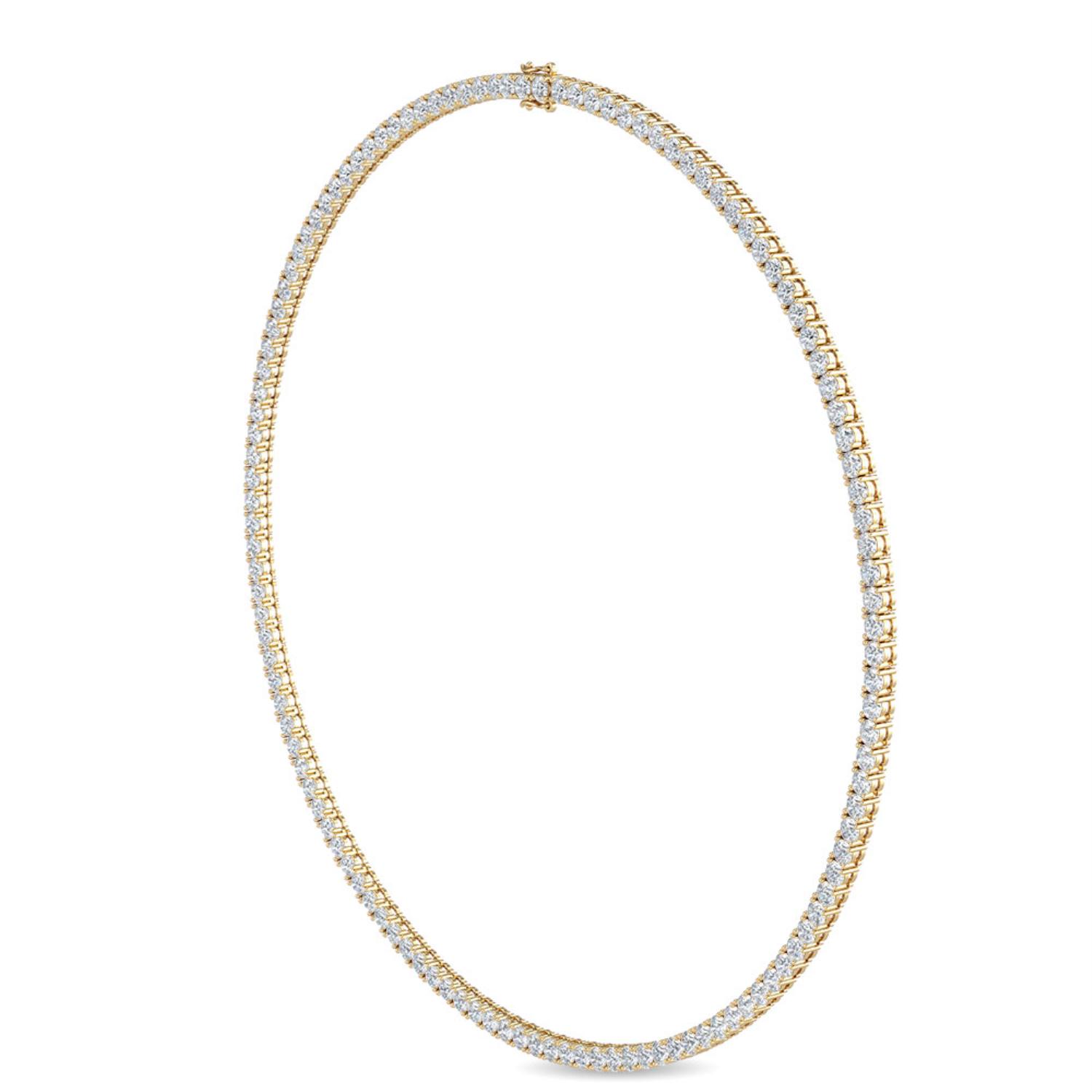 14K Yellow Gold Diamond Necklace