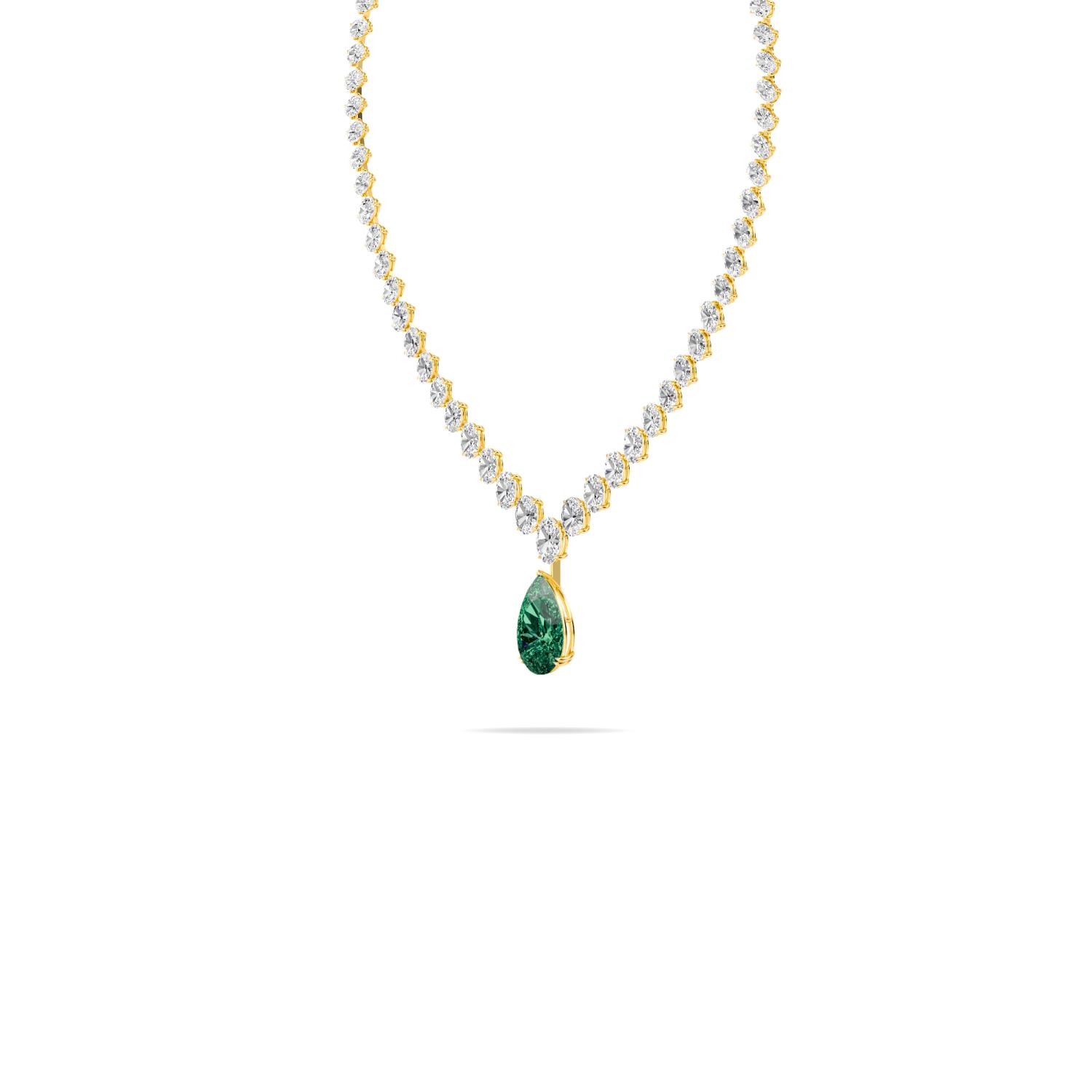 14K Yellow Gold Diamond Necklace