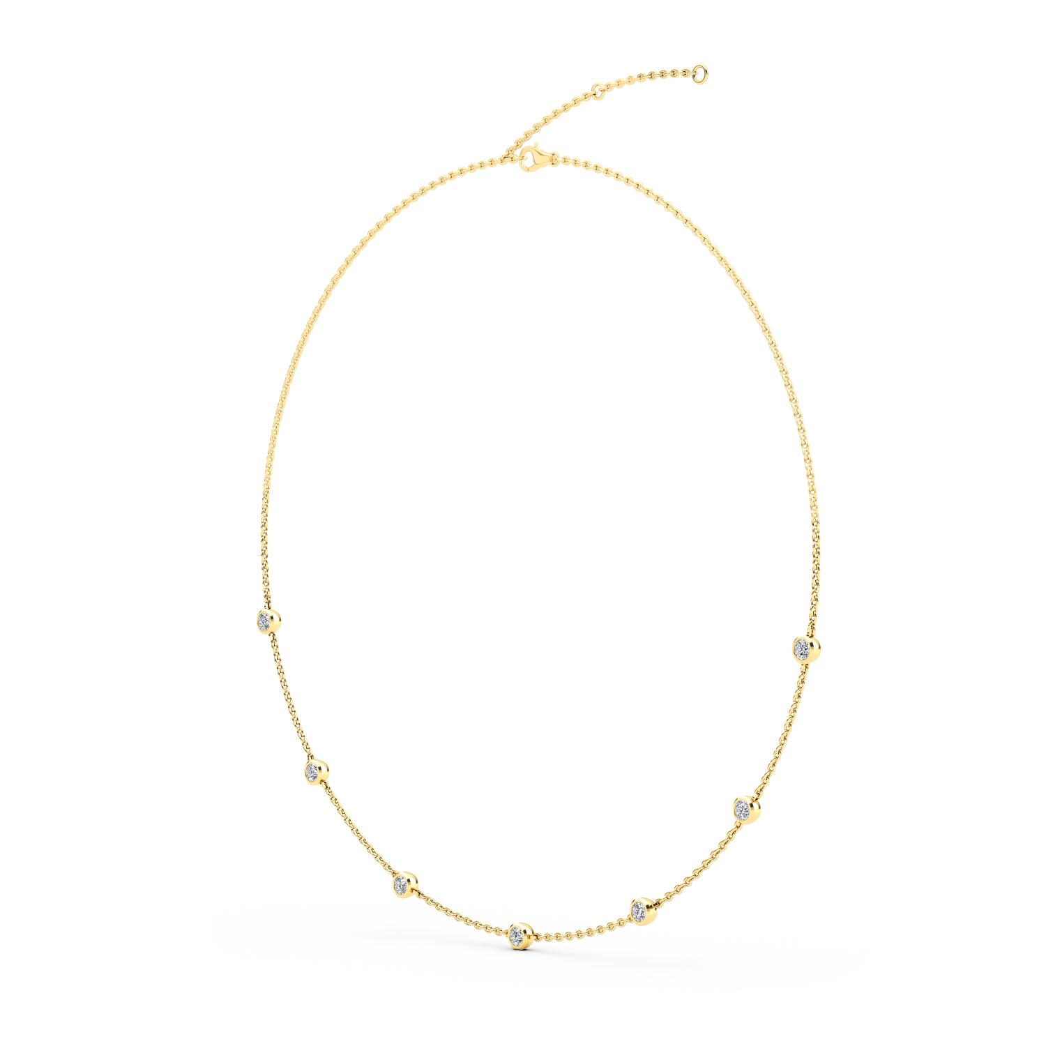 14K Yellow Gold Diamond Necklace