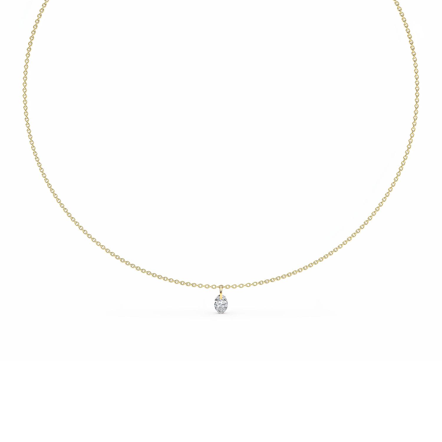 14K Yellow Gold Diamond Necklace
