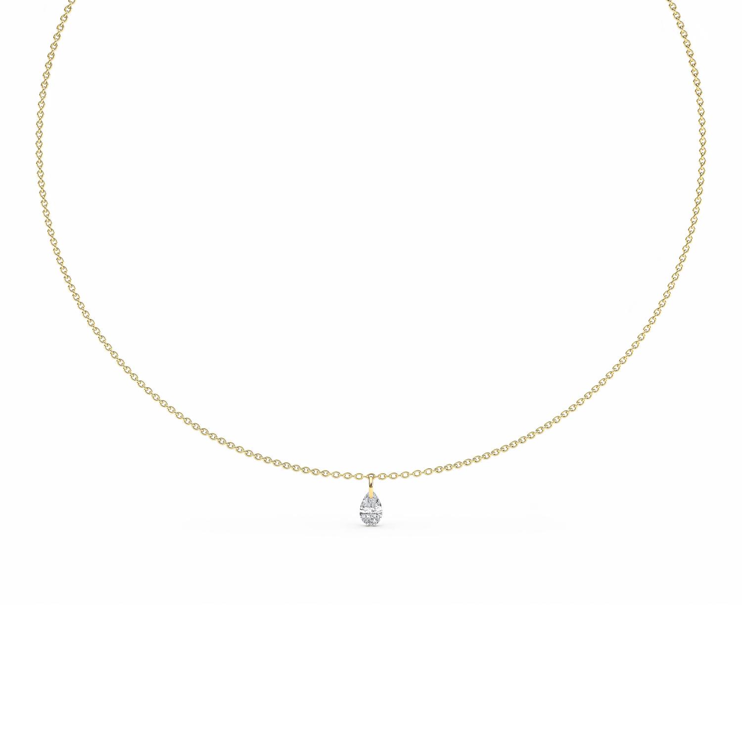 14K Yellow Gold Diamond Necklace