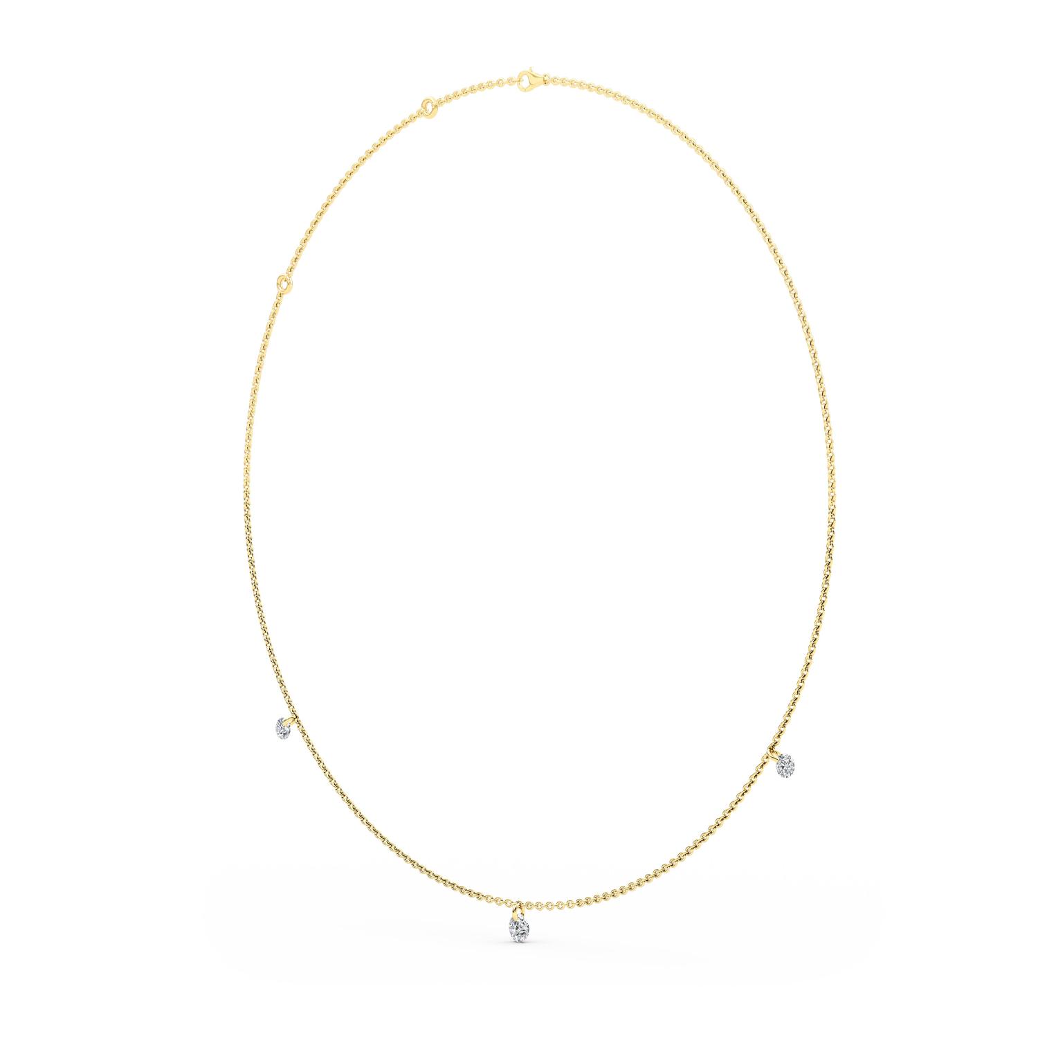 14K Yellow Gold Diamond Necklace