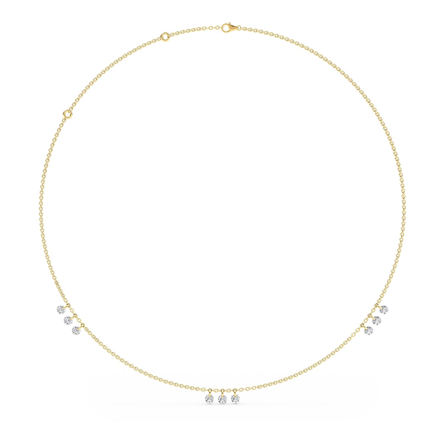 14K Yellow Gold Diamond Necklace