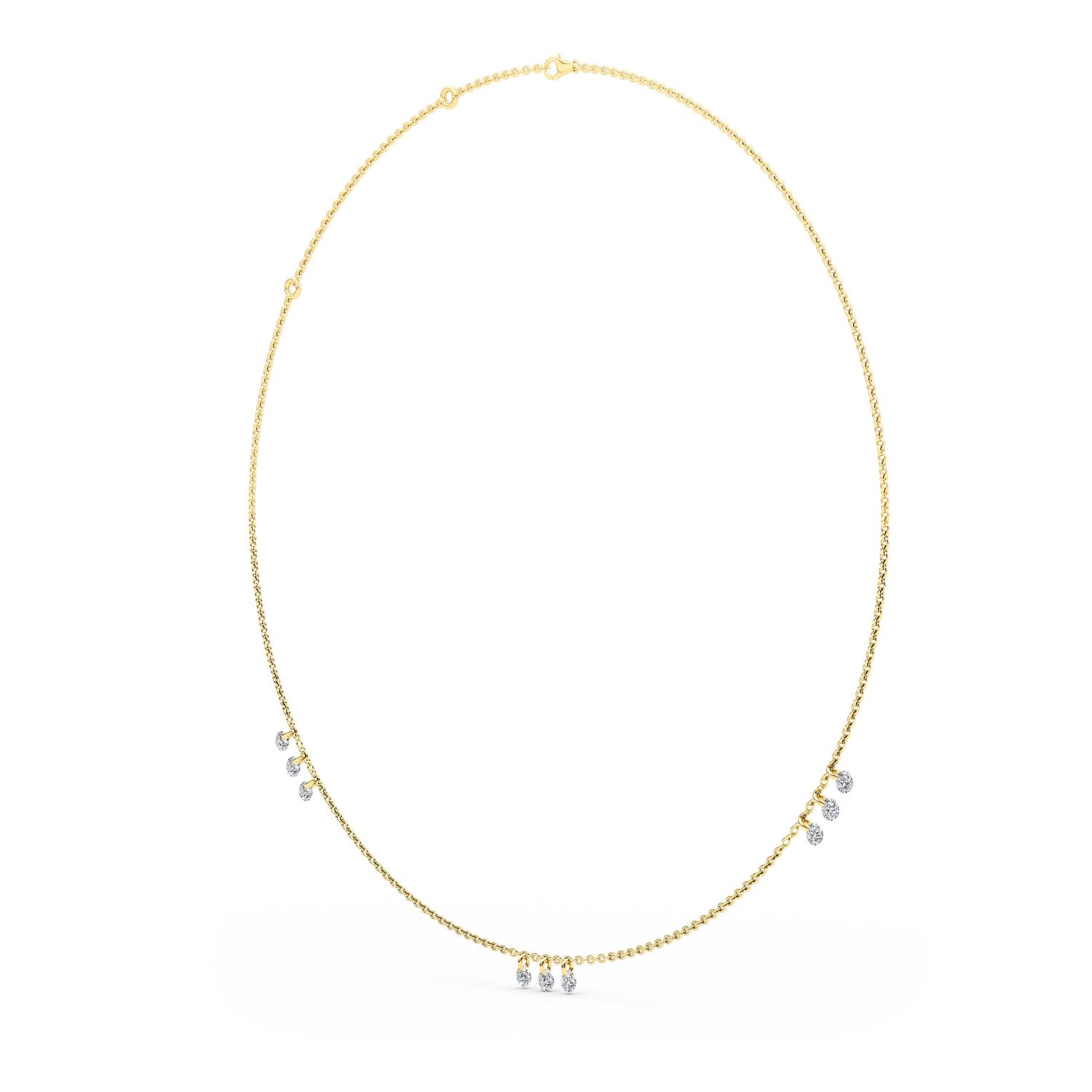 14K Yellow Gold Diamond Necklace
