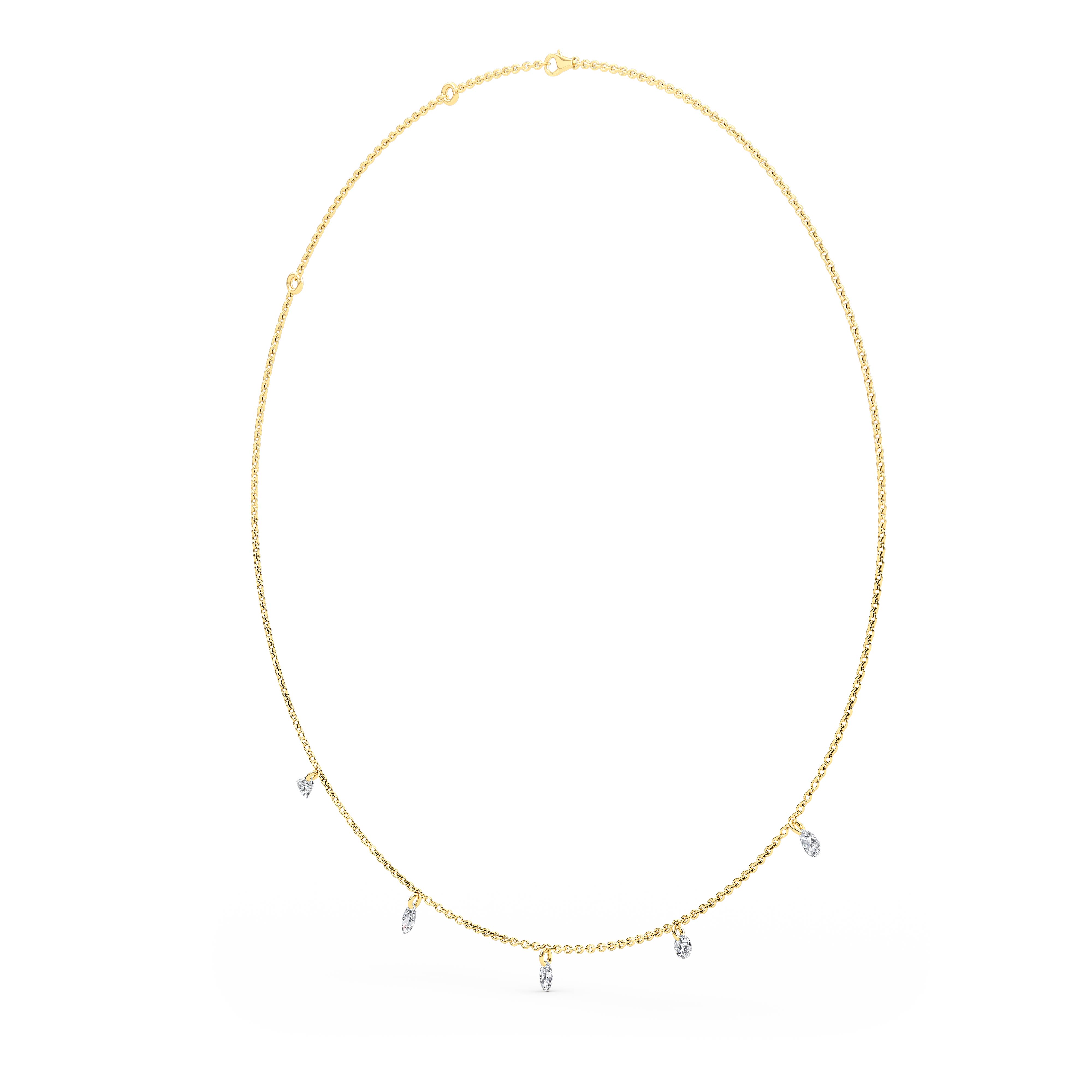 14K Yellow Gold Diamond Necklace