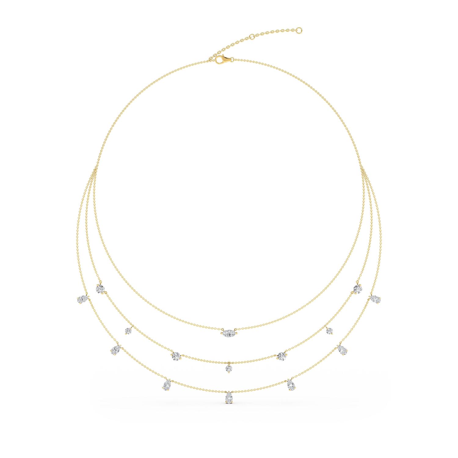 14K Yellow Gold Diamond Necklace