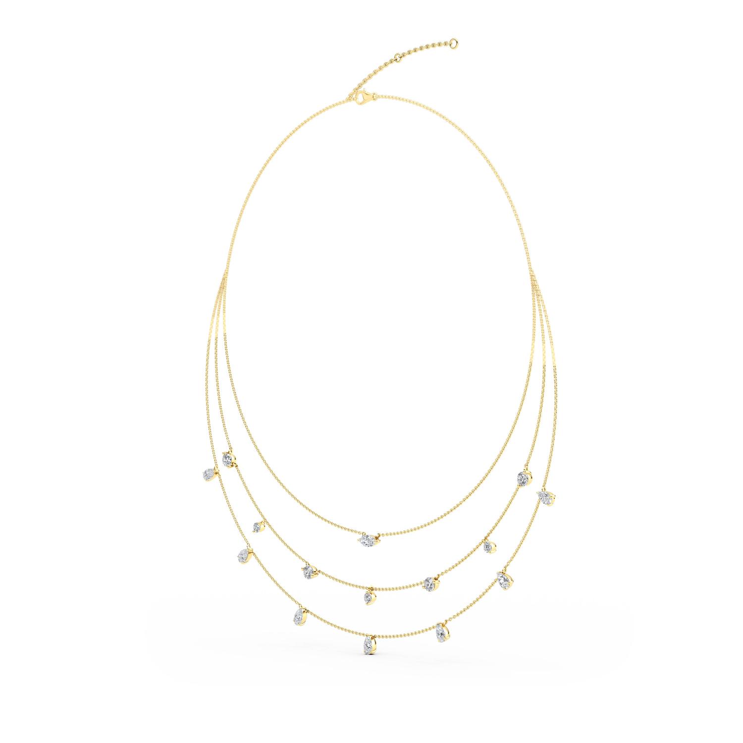 14K Yellow Gold Diamond Necklace
