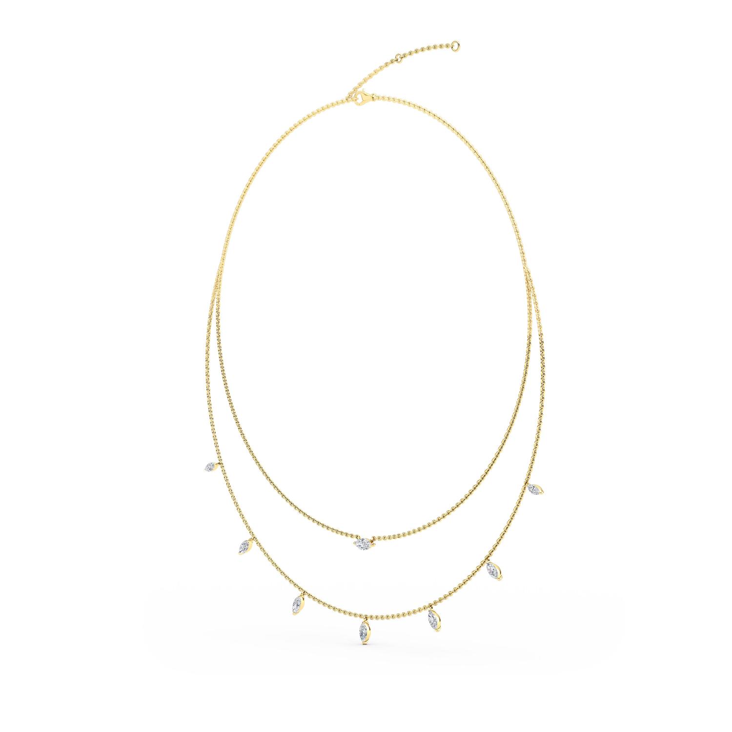 14K Yellow Gold Diamond Necklace
