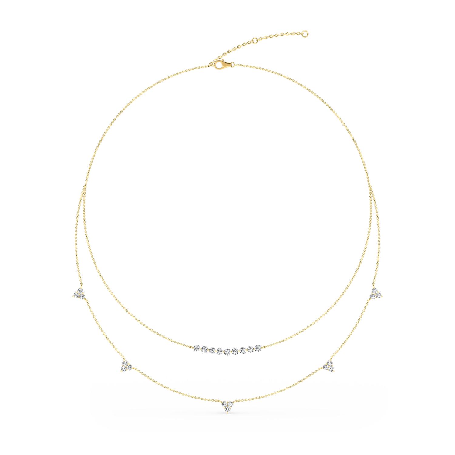 14K Yellow Gold Diamond Necklace