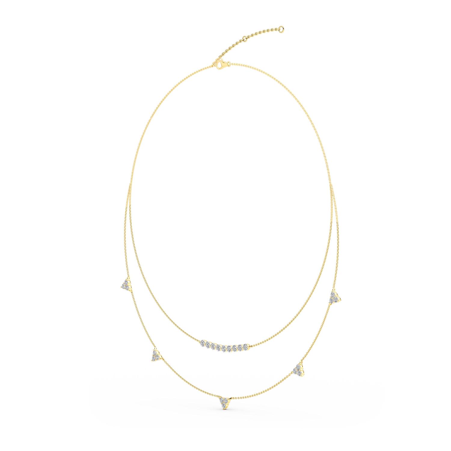 14K Yellow Gold Diamond Necklace