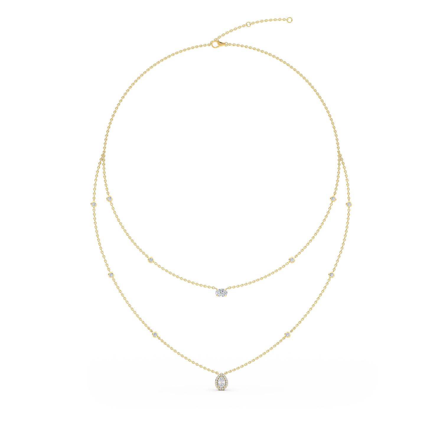 14K Yellow Gold Diamond Necklace