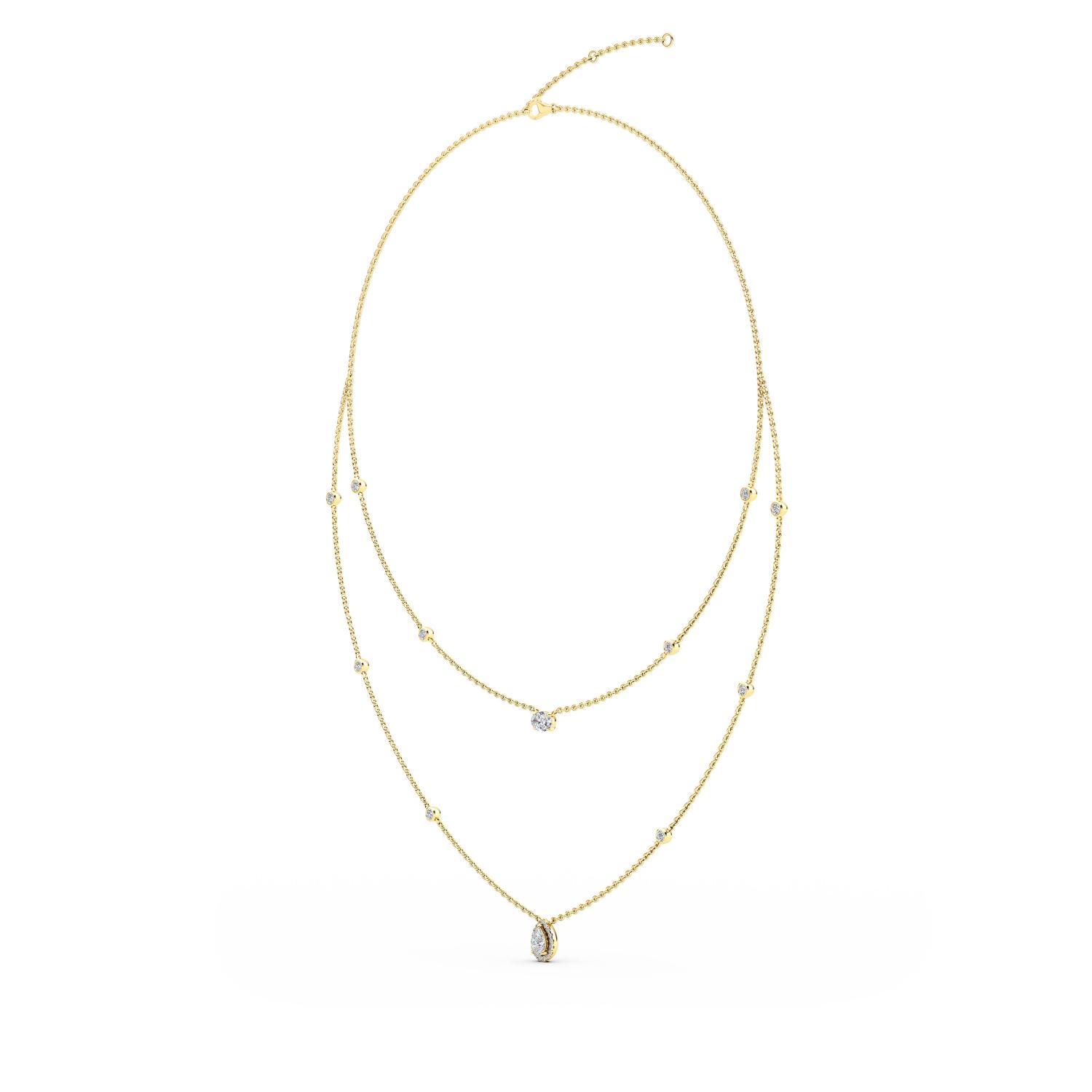14K Yellow Gold Diamond Necklace
