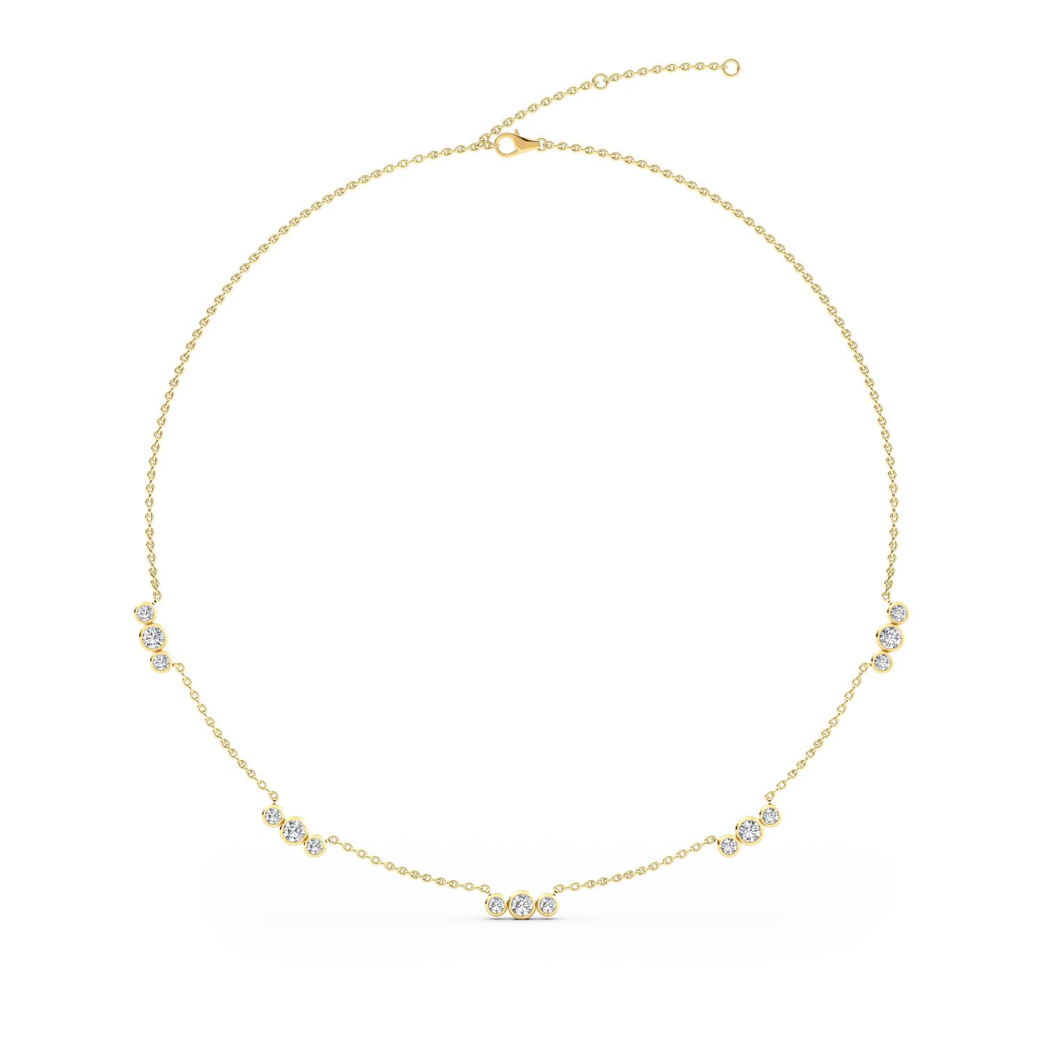 14K Yellow Gold Diamond Necklace