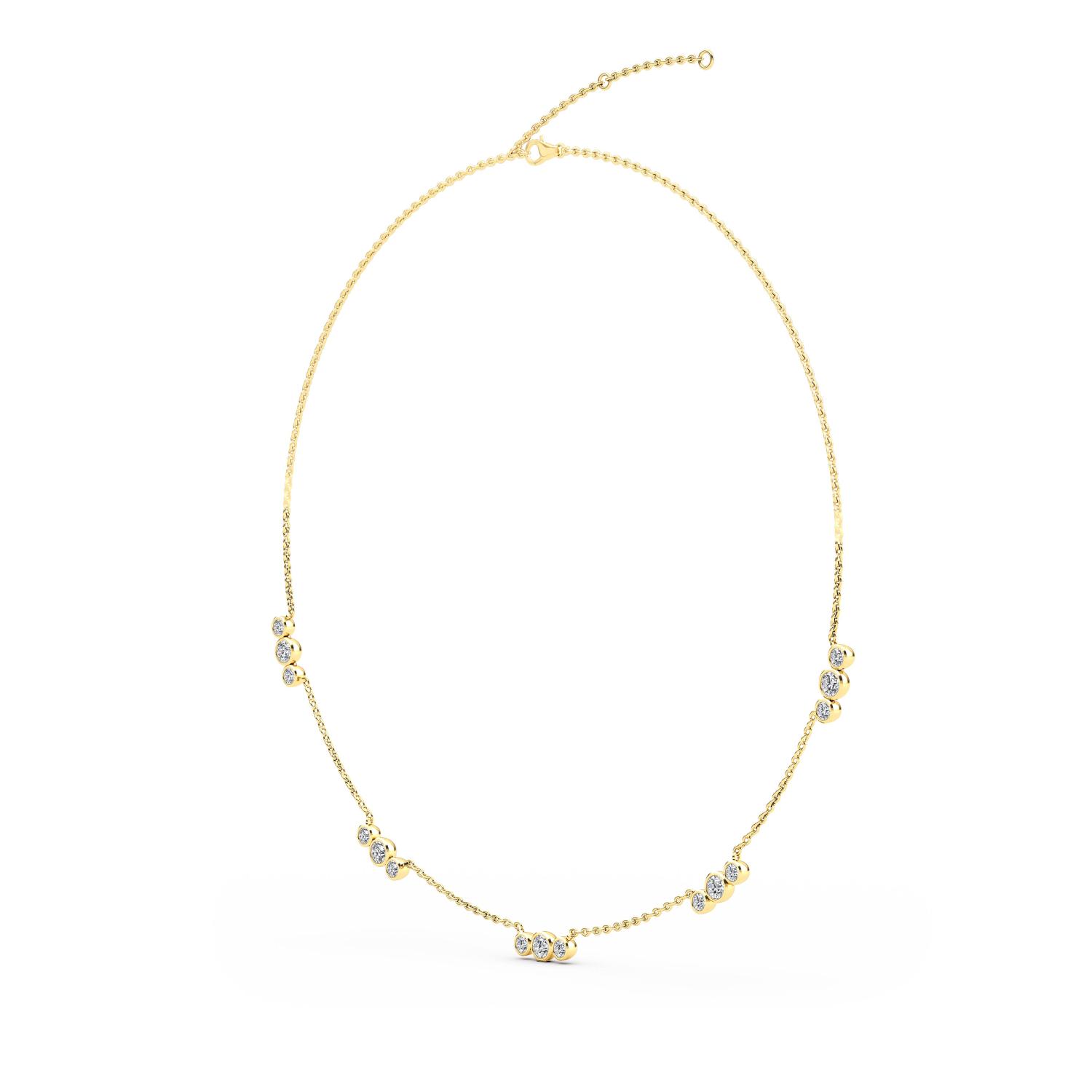 14K Yellow Gold Diamond Necklace