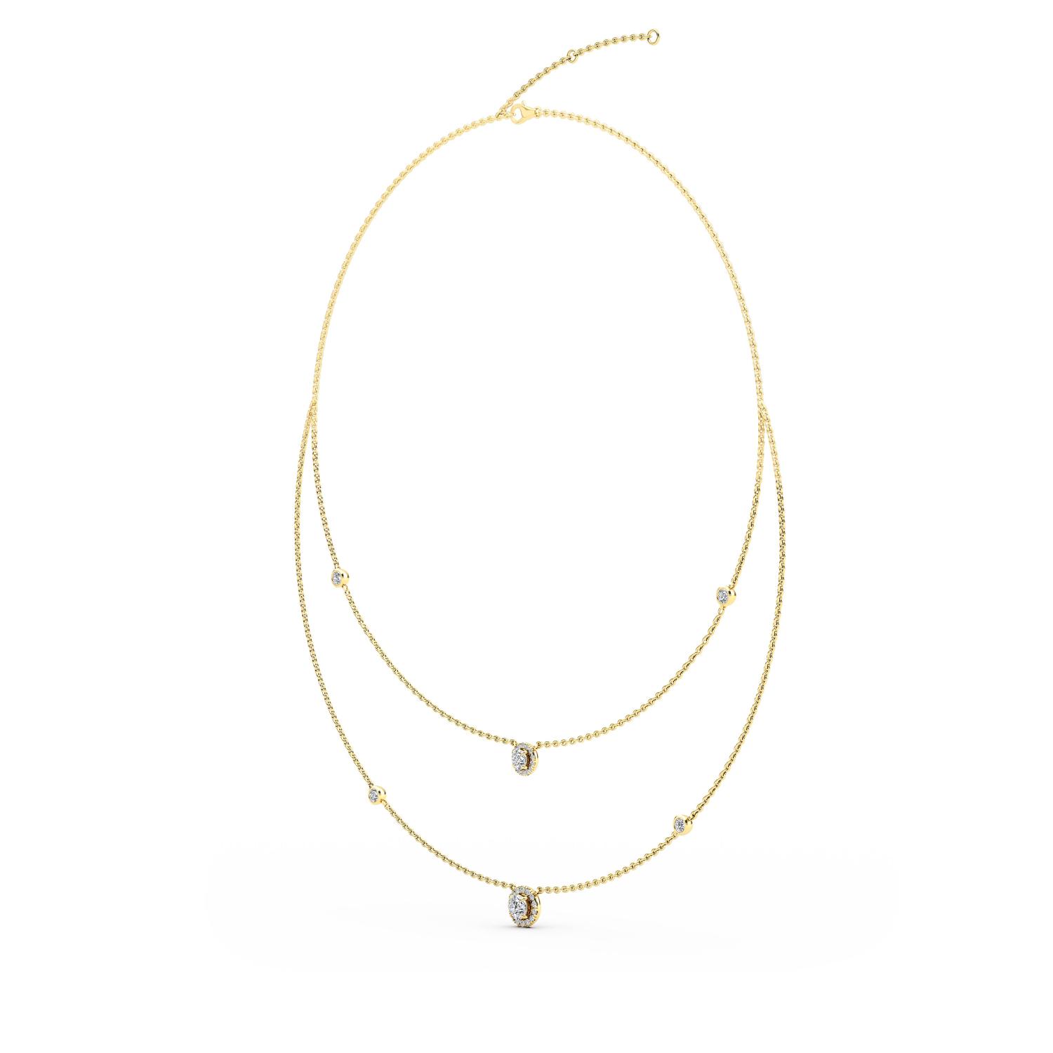 14K Yellow Gold Diamond Necklace