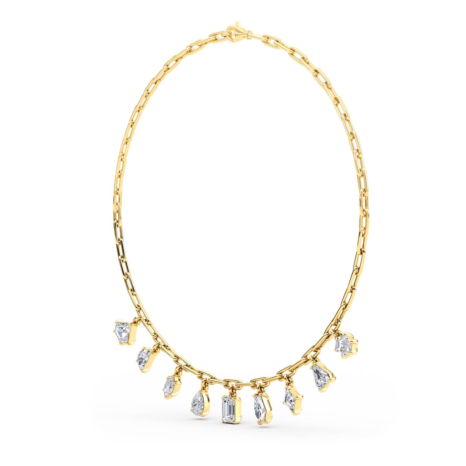 14K Yellow Gold Diamond Necklace