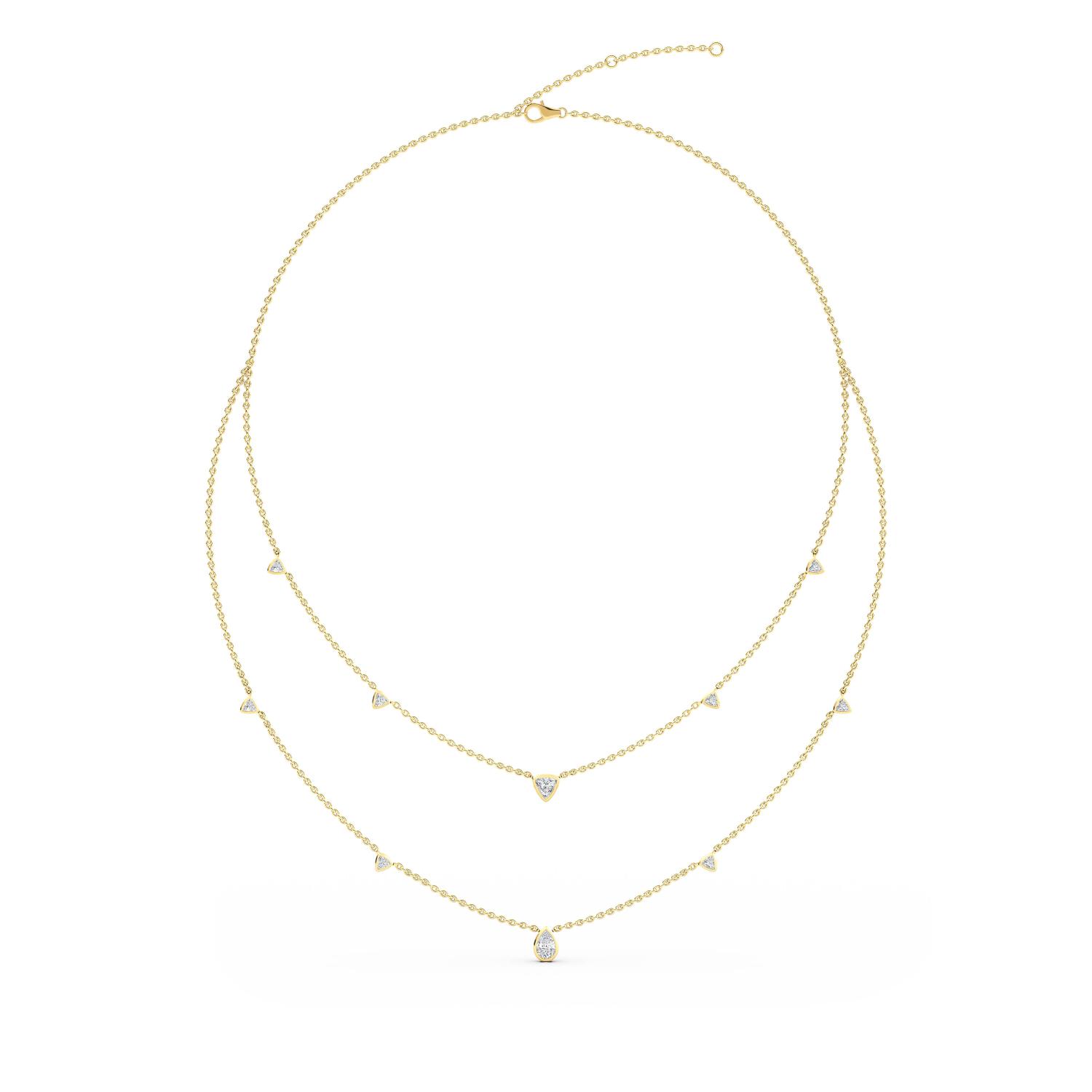 14K Yellow Gold Diamond Necklace
