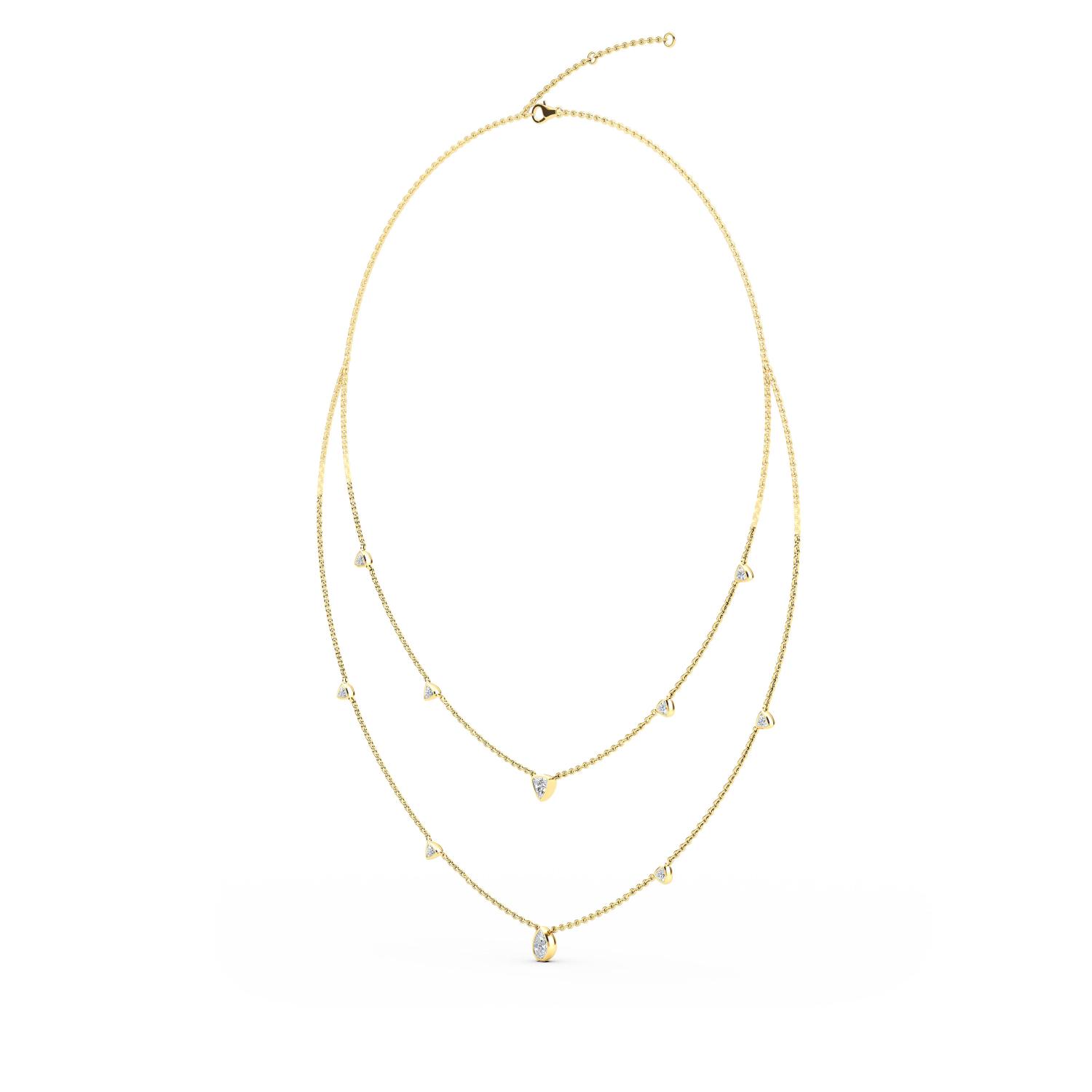 14K Yellow Gold Diamond Necklace