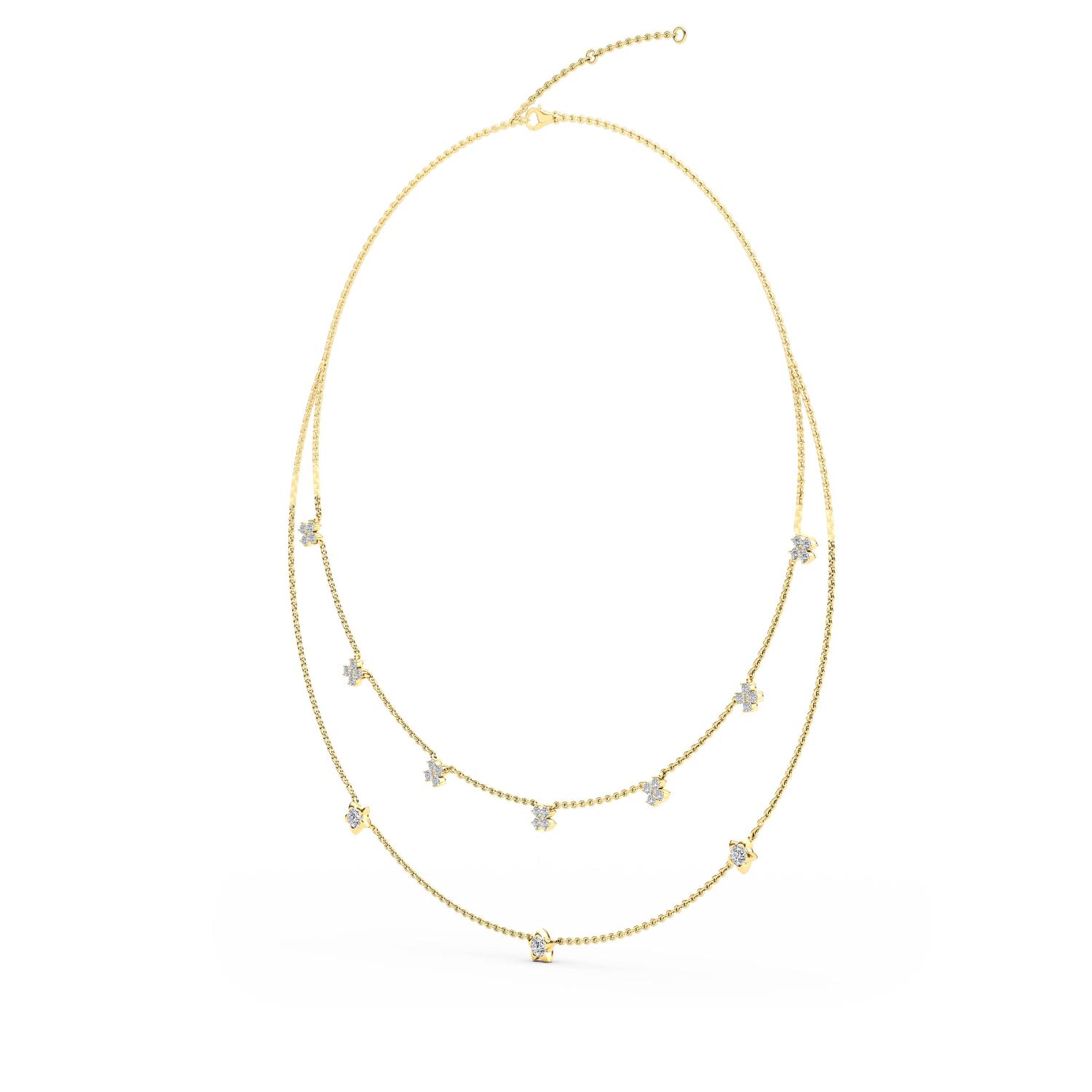 14K Yellow Gold Diamond Necklace
