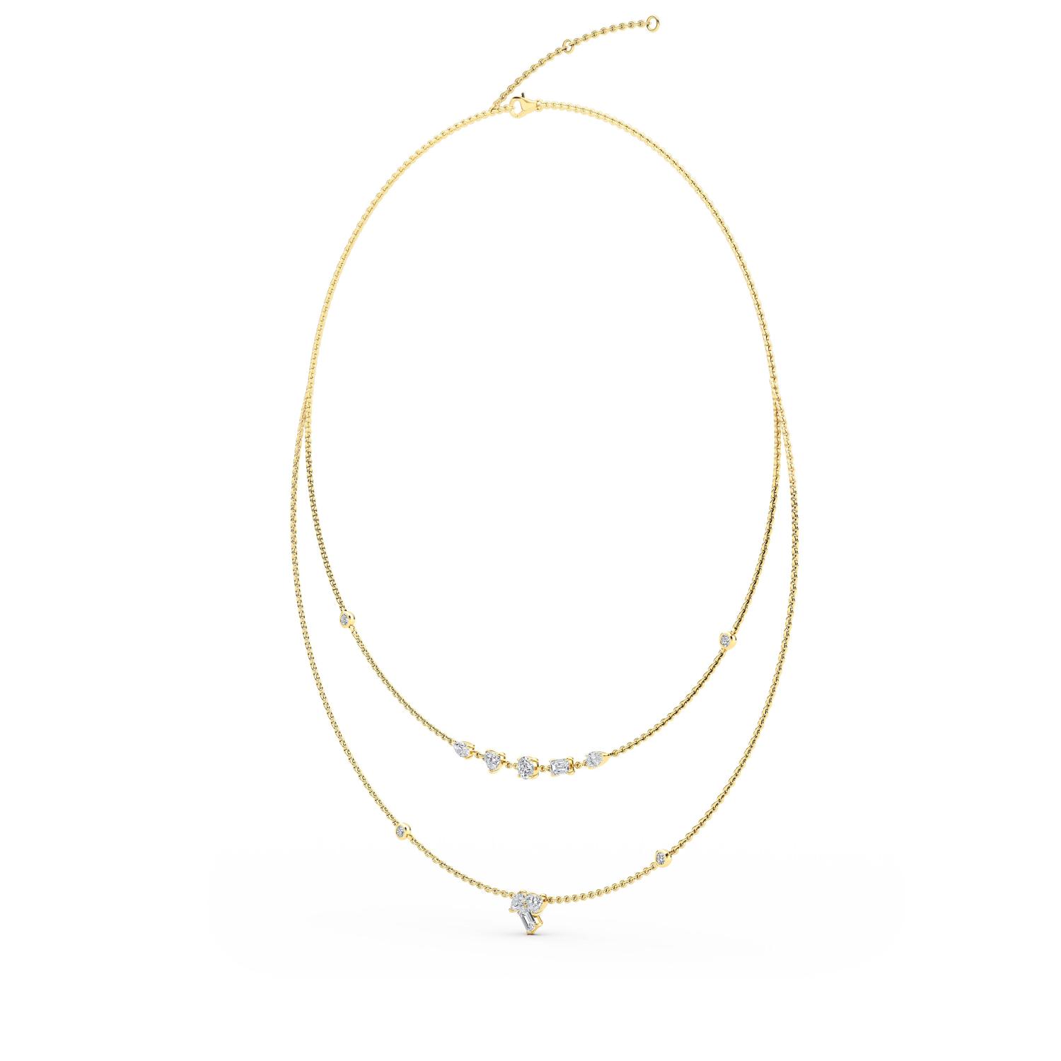 14K Yellow Gold Diamond Necklace