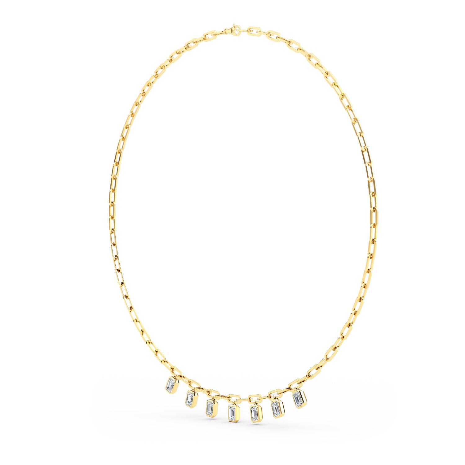 14K Yellow Gold Diamond Necklace