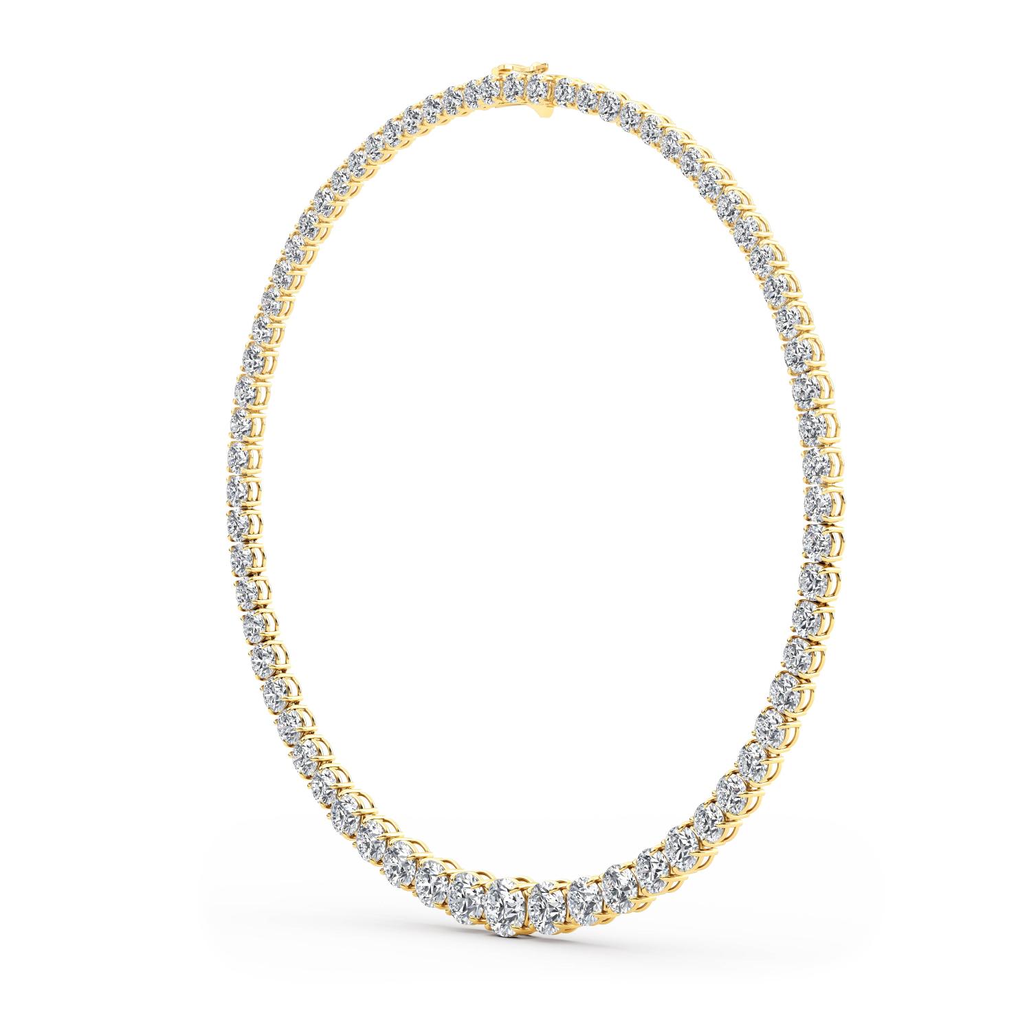 14K Yellow Gold Diamond Necklace