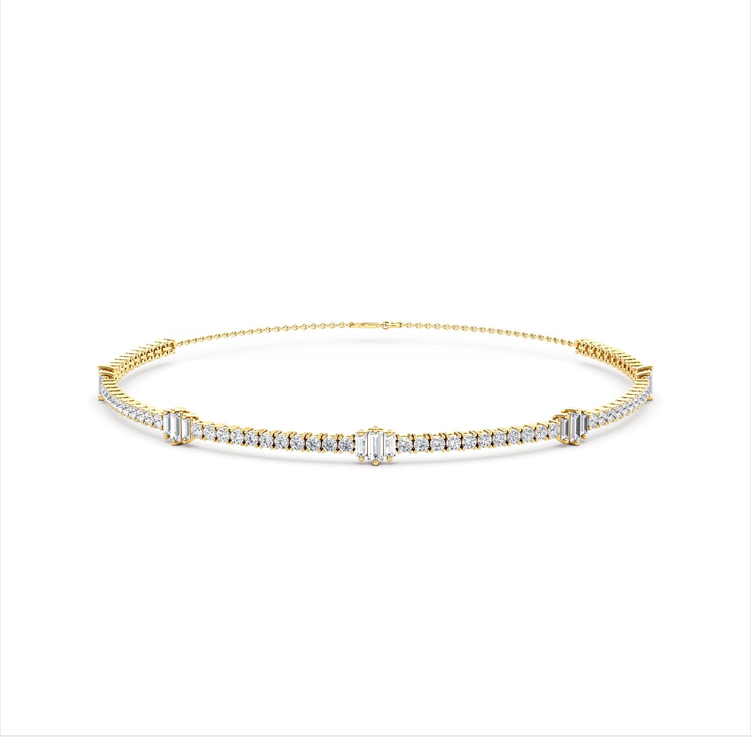 14K Yellow Gold Diamond Necklace