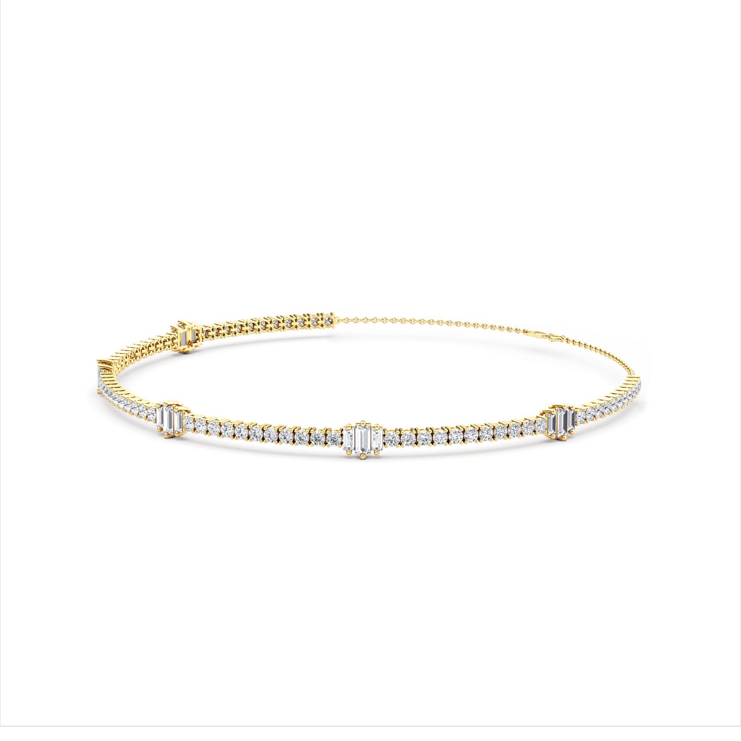 14K Yellow Gold Diamond Necklace