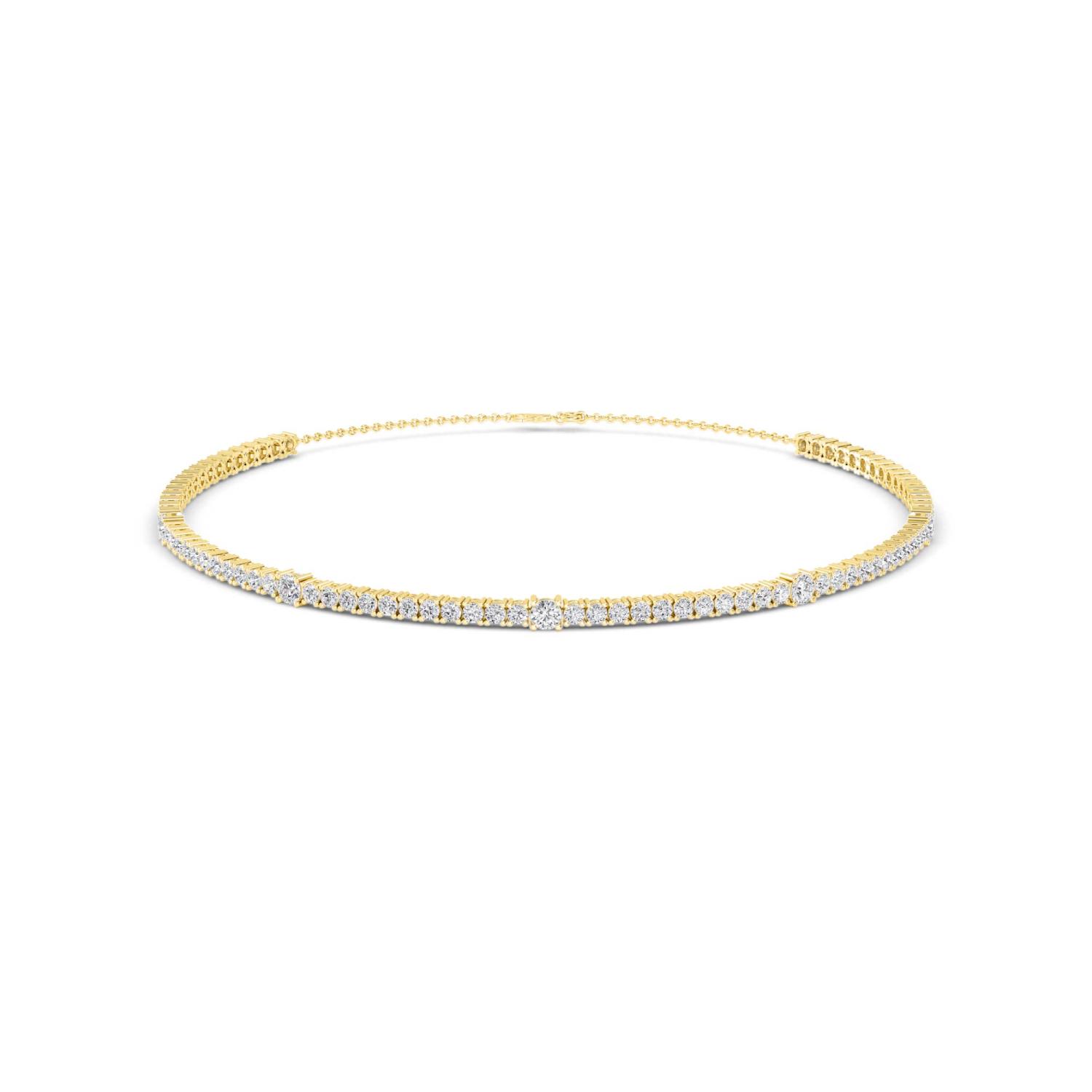 14K Yellow Gold Diamond Necklace
