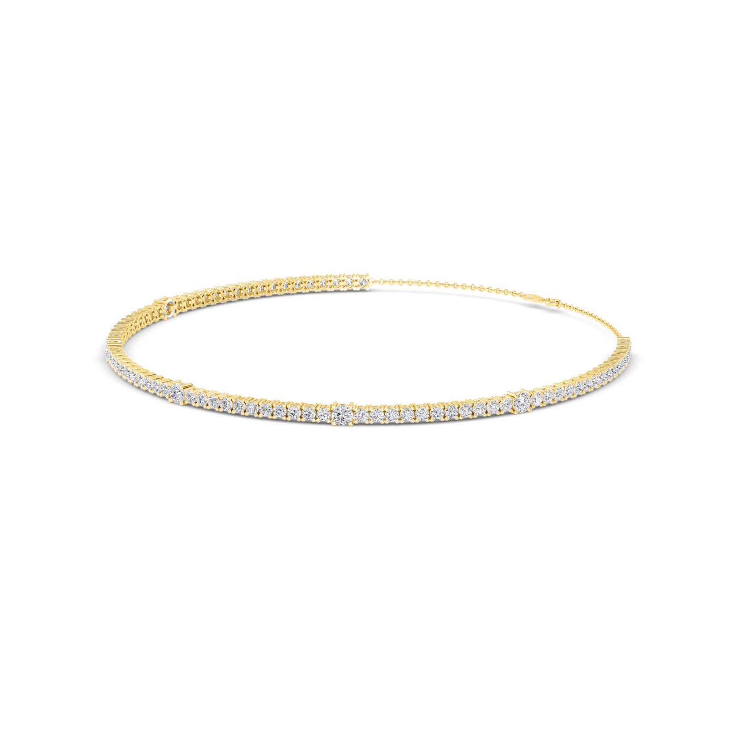 14K Yellow Gold Diamond Necklace