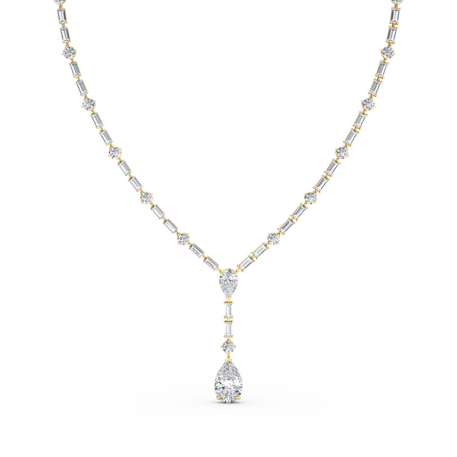 14K Yellow Gold Diamond Necklace